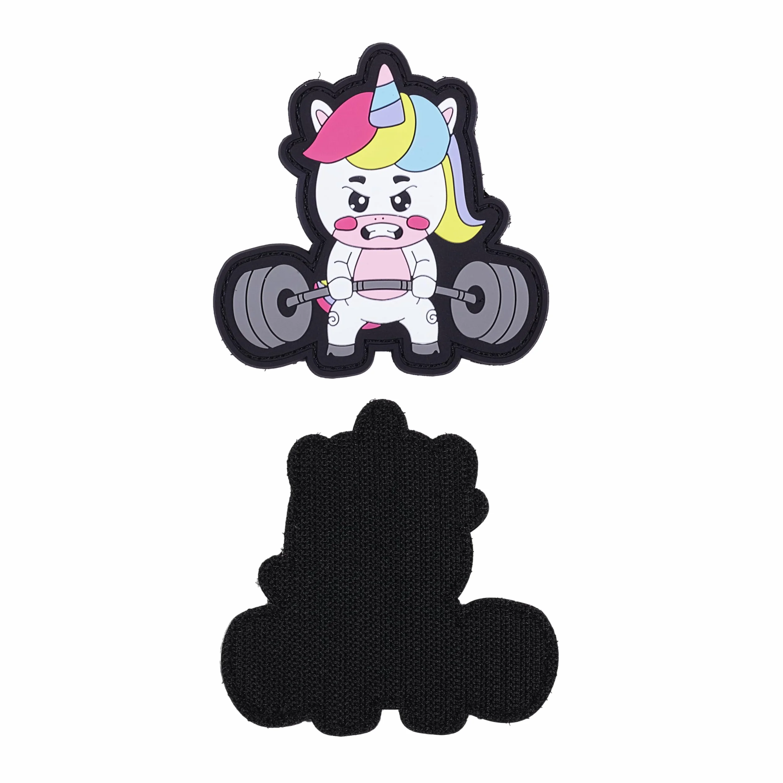 Toppa in gomma con gancio e anello posteriore, toppa per zaini e giubbotti da cross training e palestra (Unicorno)
