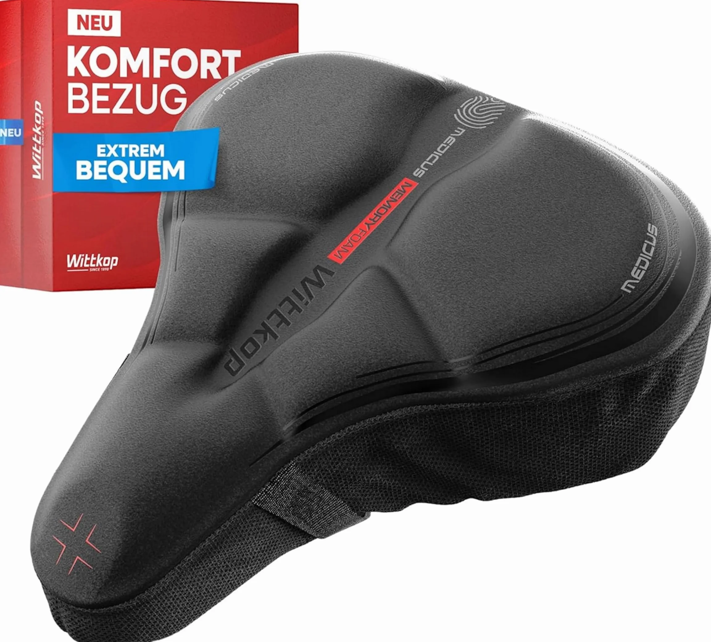 WITTKOP Memory Foam Coprisella da Bici Ergonomico 3 Zone