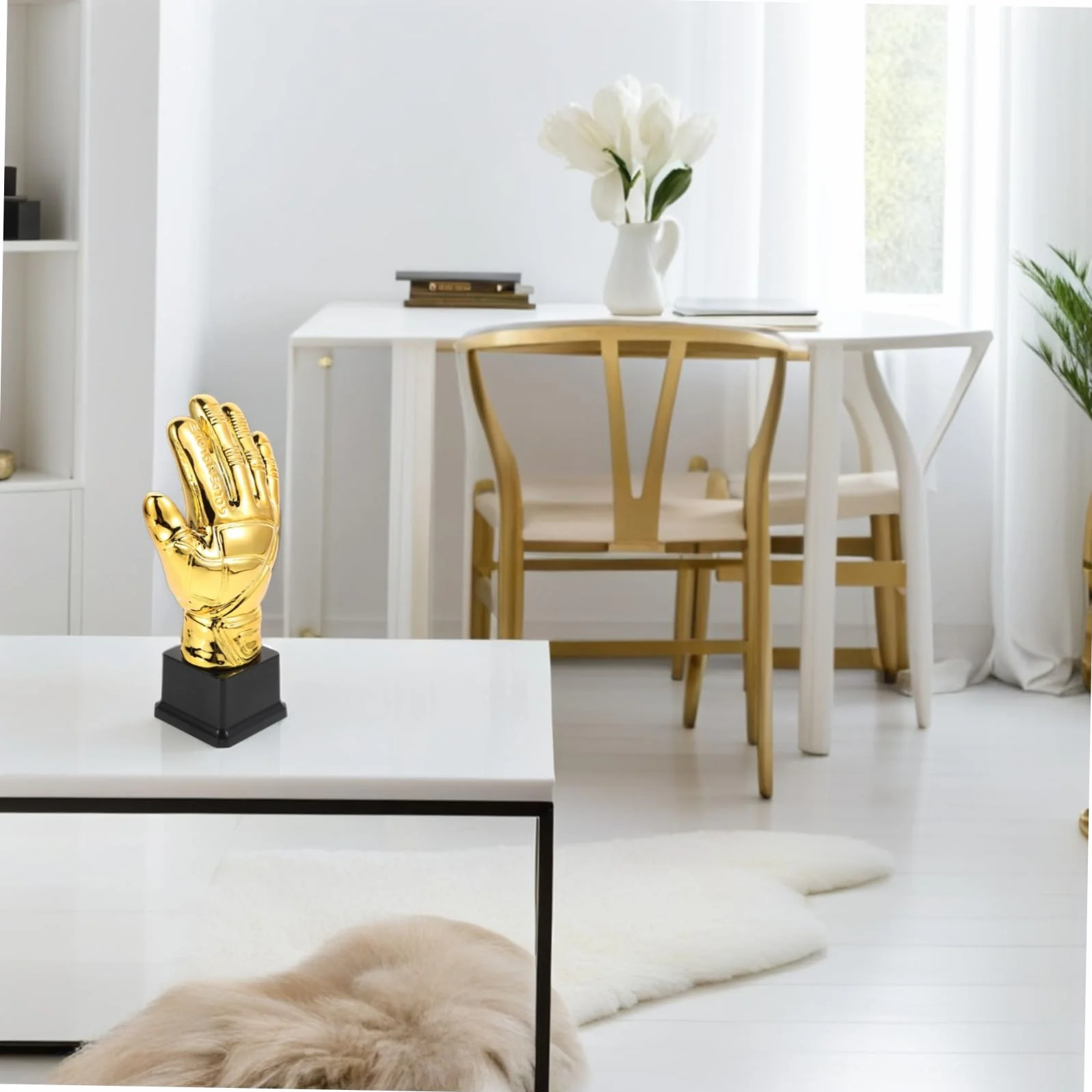 Guanto d'oro Calcio Portiere Plastica Premio Decorativo Competizioni Scolastiche