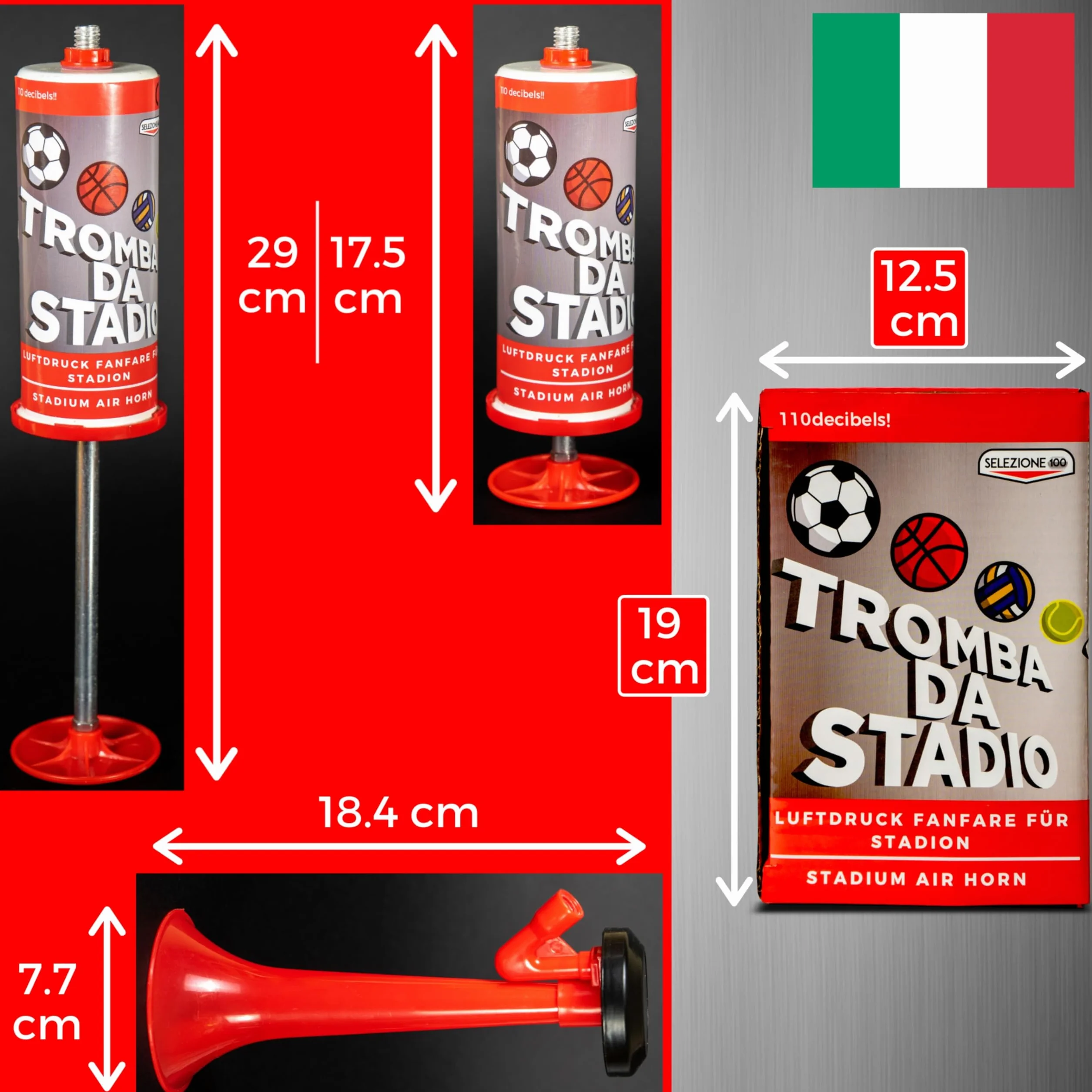 Tromba da Stadio Manuale Senza Gas - Trombetta Stadio, Tromba Barca