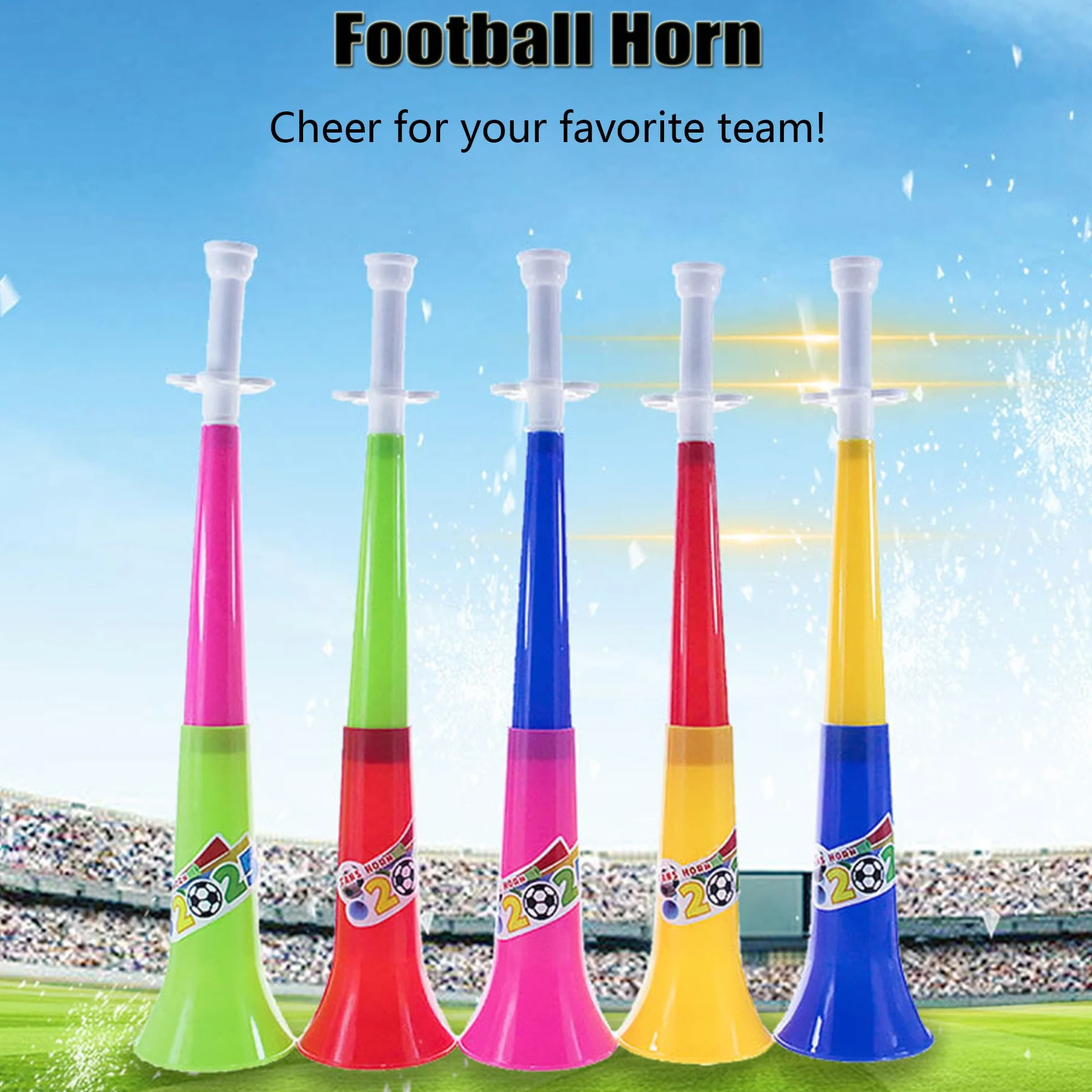 Vuvuzela Horn Molto Forte Tröte Clacson Plastica Fanfara Calcio 2 PCS
