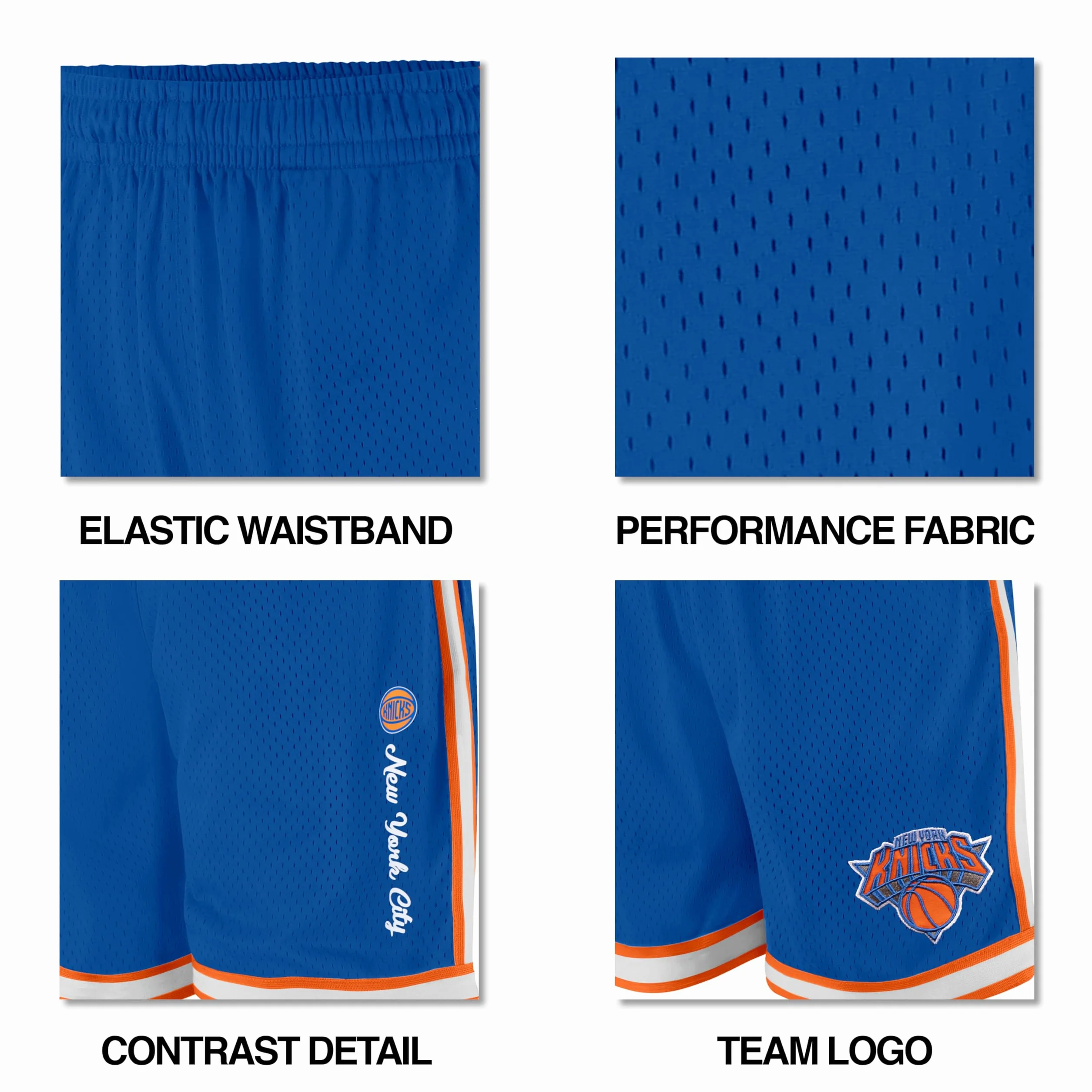 Ultra Game Pantaloncini da Basket Ufficiali NBA Soft Air Mesh Slam