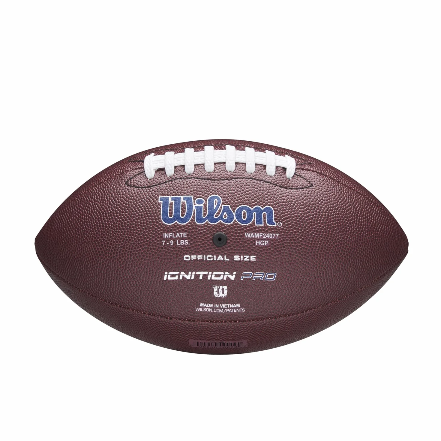 Wilson Pallone da Football NFL Ignition Pro Eco, In Pelle Composita con Tecnologia Pressure Lock, Marrone, Misura Ufficiale