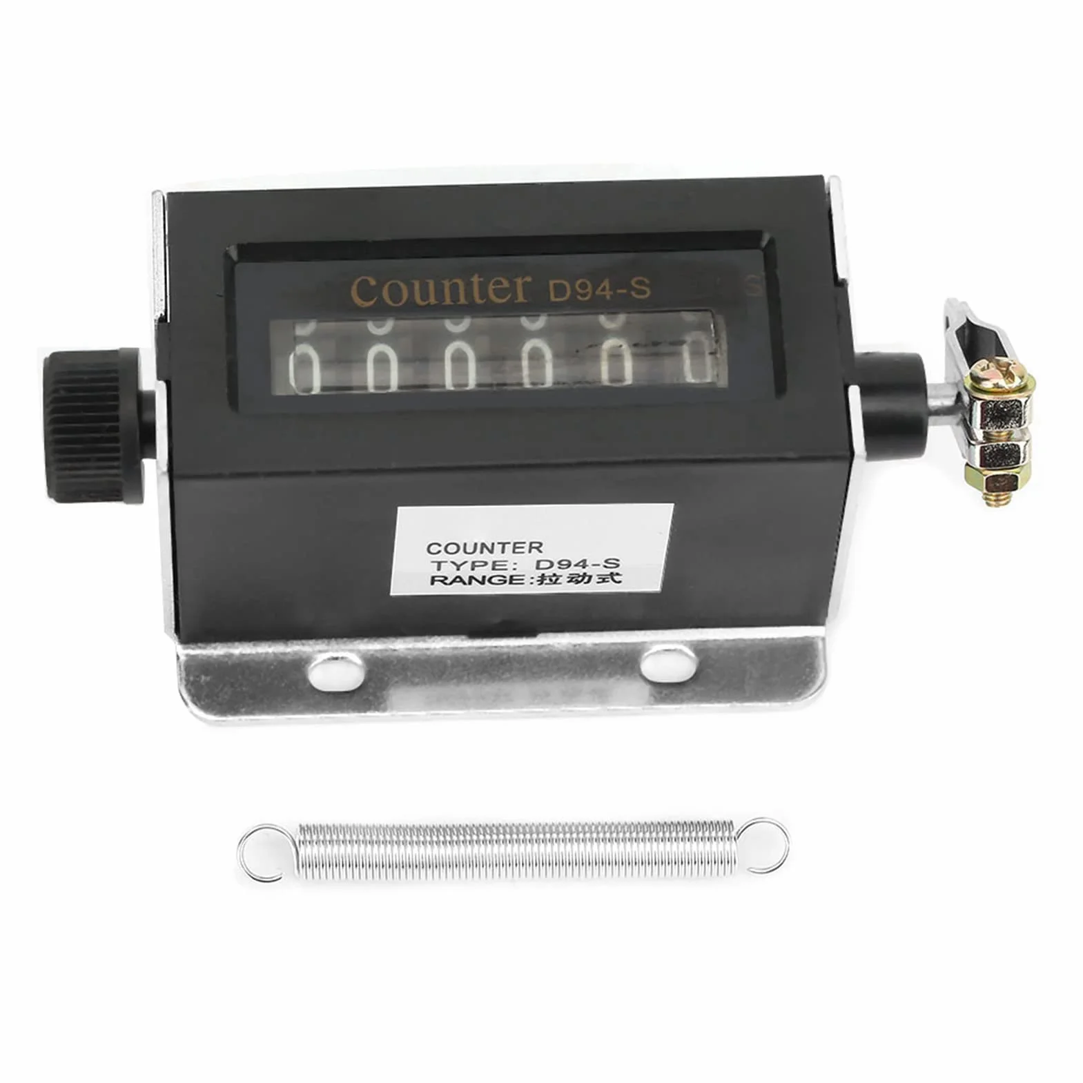 Contatore Contapersone Manuale Meccanico Metallo 6 Cifre Portatile 0-999999 Tipo Pull 88g