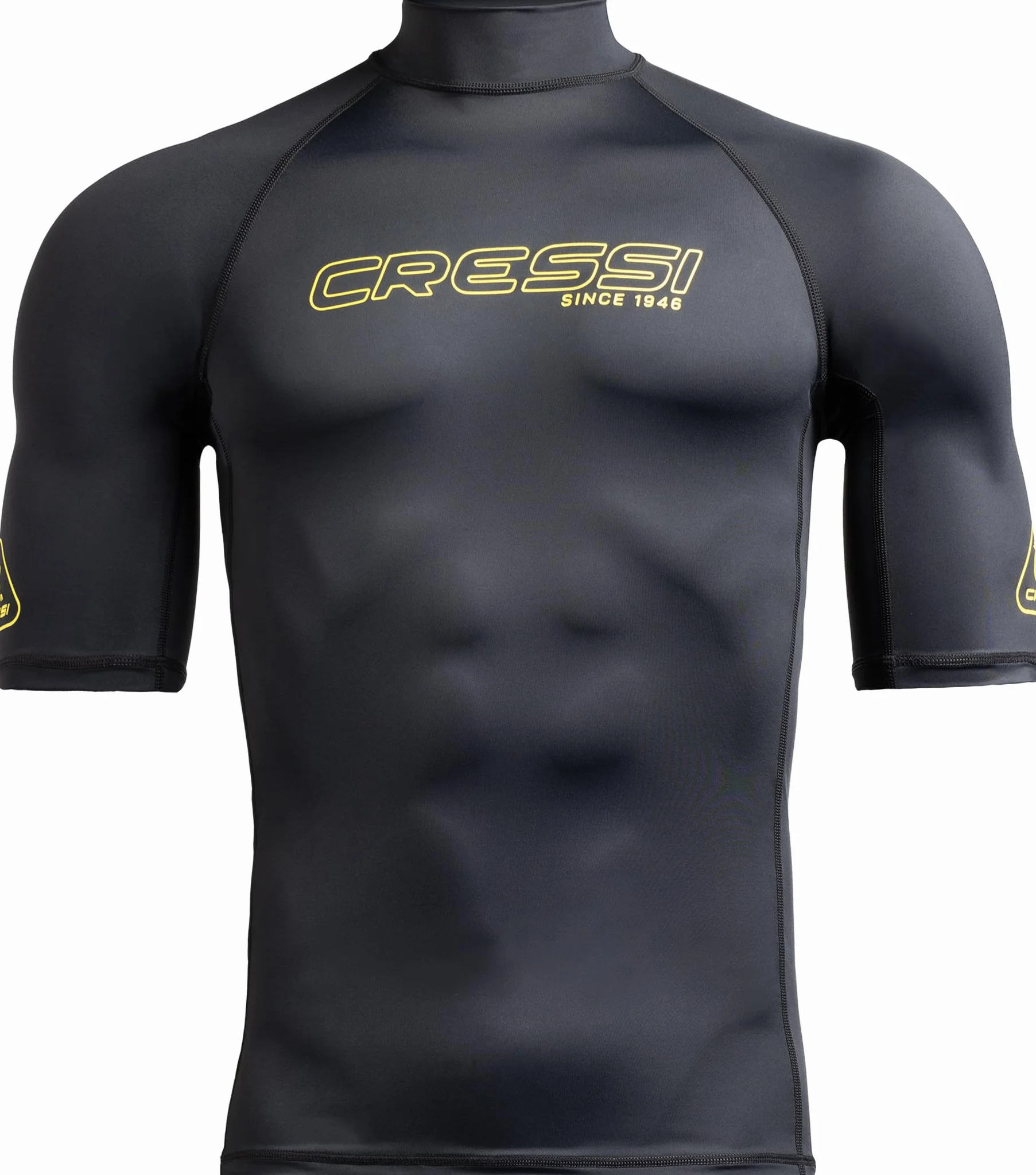 Cressi Sentinel Man Rash Guard a Maniche Corte Protezione Solare UPF 50+ Quick Dry Nuoto Surf Immersioni Pesca Spiaggia Piscina e Sport Acquatici Uomo