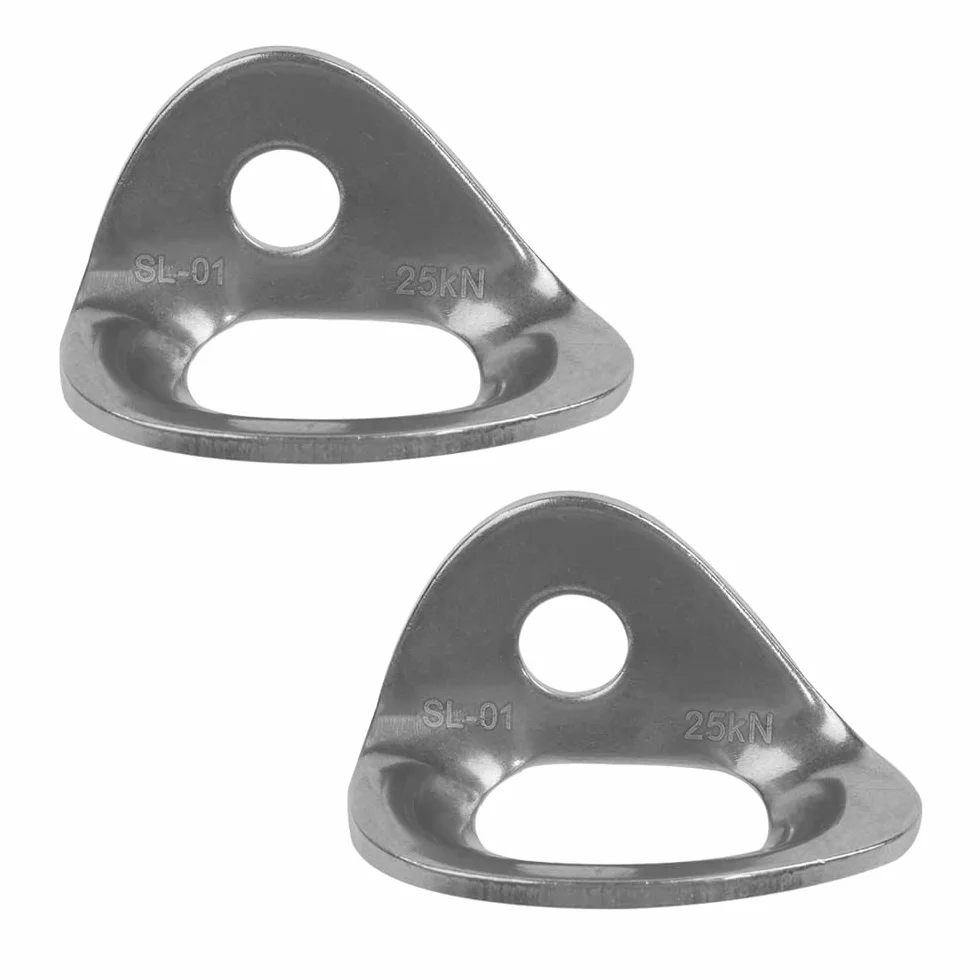 Namvo Set di 4 ganci ad ancoraggio in acciaio inox 2500 kg per arrampicata su roccia