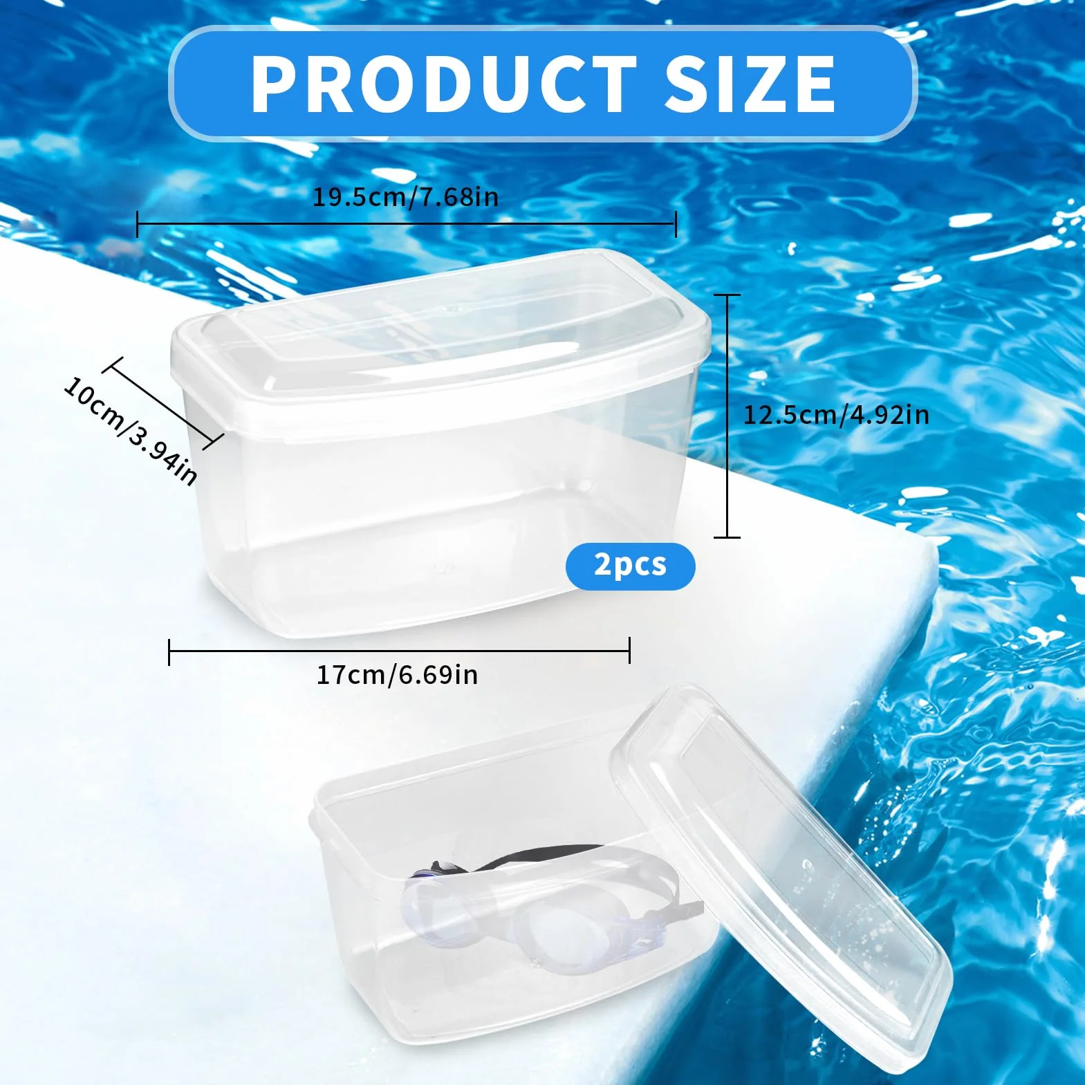 Topyond Portamaschera Subacquea Box Rigido Custodia PP per Snorkeling Maschera e Boccaglio