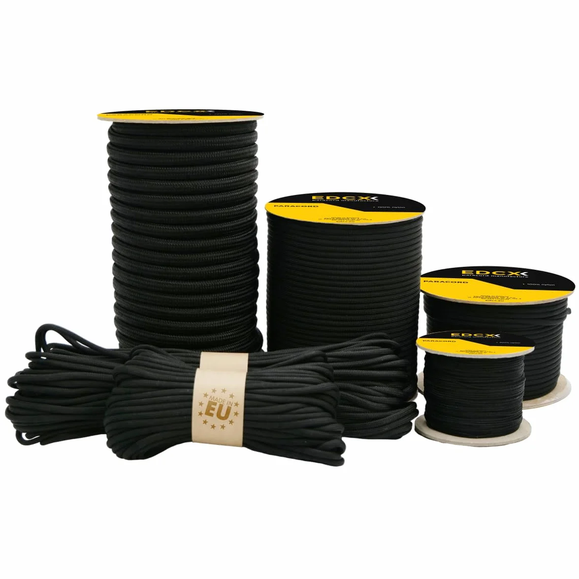 Paracorde 1,2 mm - 8 mm Noir 100% Nylon 10 m 20 m 30 m 50 m 100 m pour Artisanat Bricolage Camping
