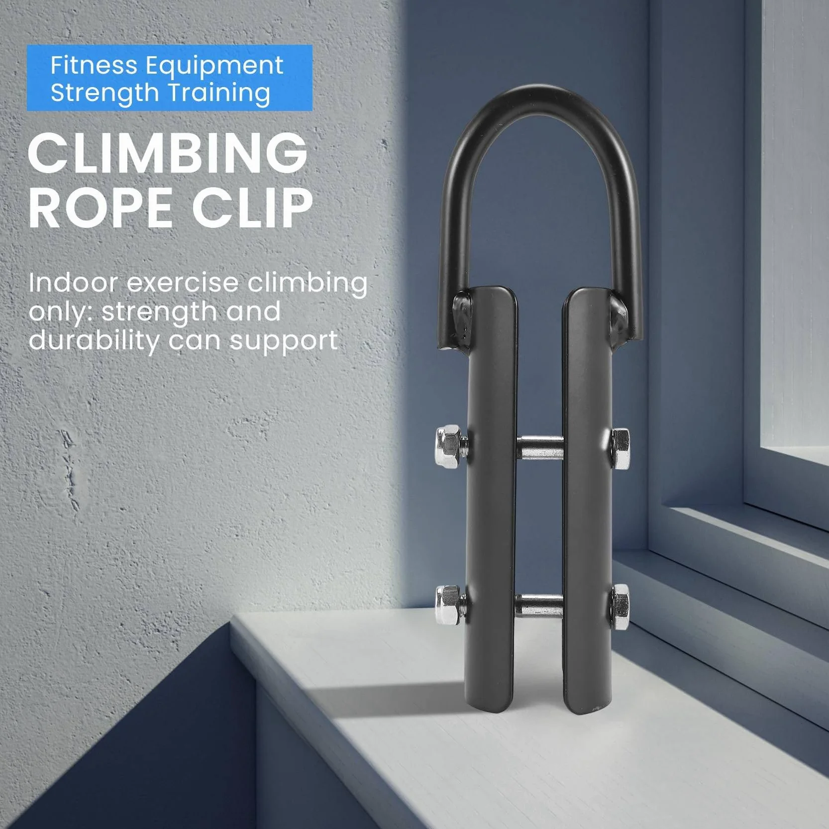 Morsetto per Corda da Arrampicata 3,8 cm, Gancio di Fissaggio per Fitness e Allenamento
