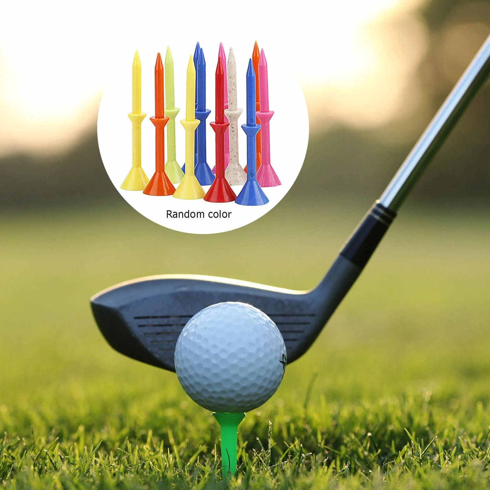 Tee da golf a cuneo in plastica professionale 12x Range pratica guida flessibile 83mm