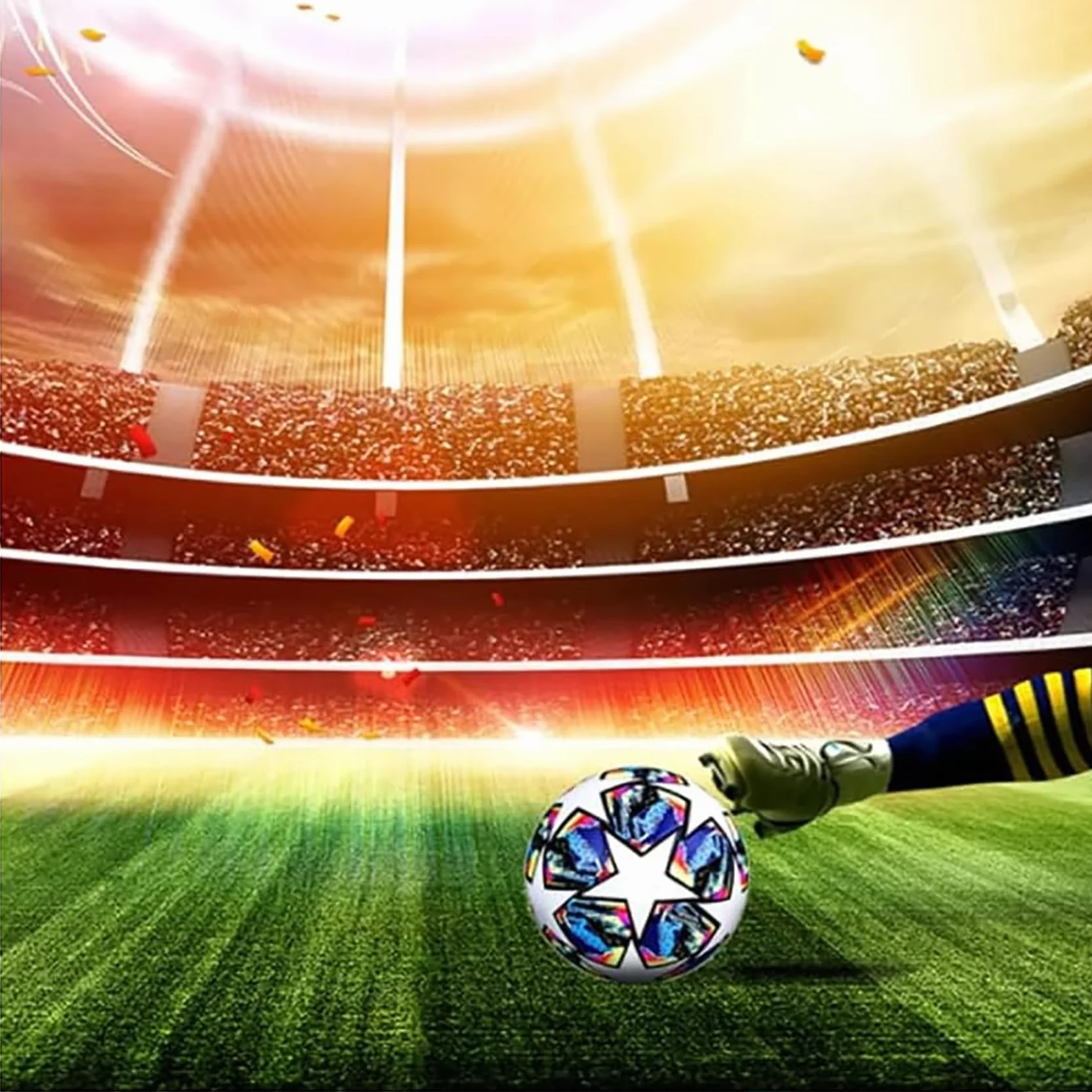 Pallone da Calcio - Regalo di Compleanno per Tifosi e Amanti del Calcio - Misura Regolare N. 5 - Adatto alla Champions League