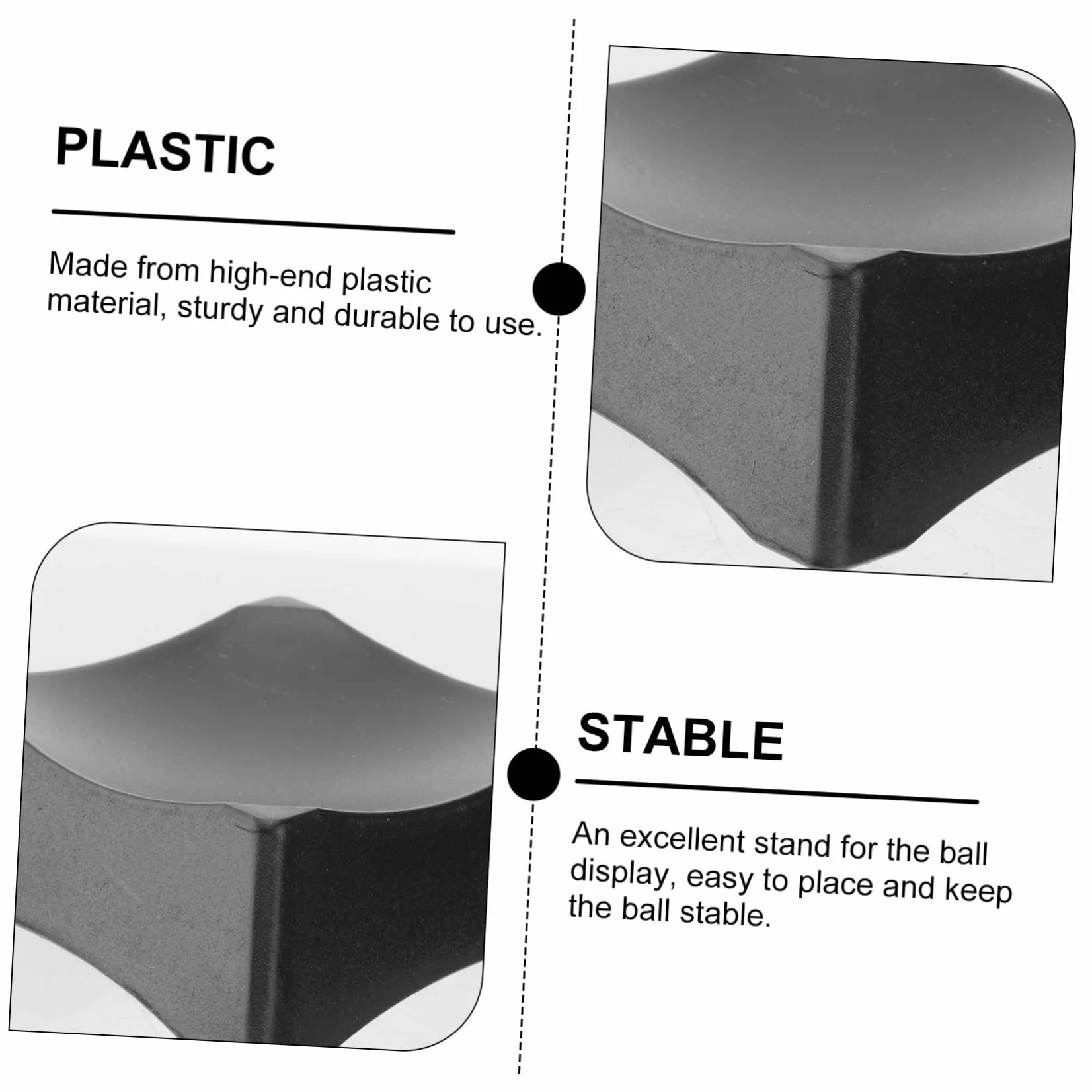 Anneome Supporto Esposizione Palla Calcio Basket Plastica Base Stabile Nero 9 Pezzi Allenamento