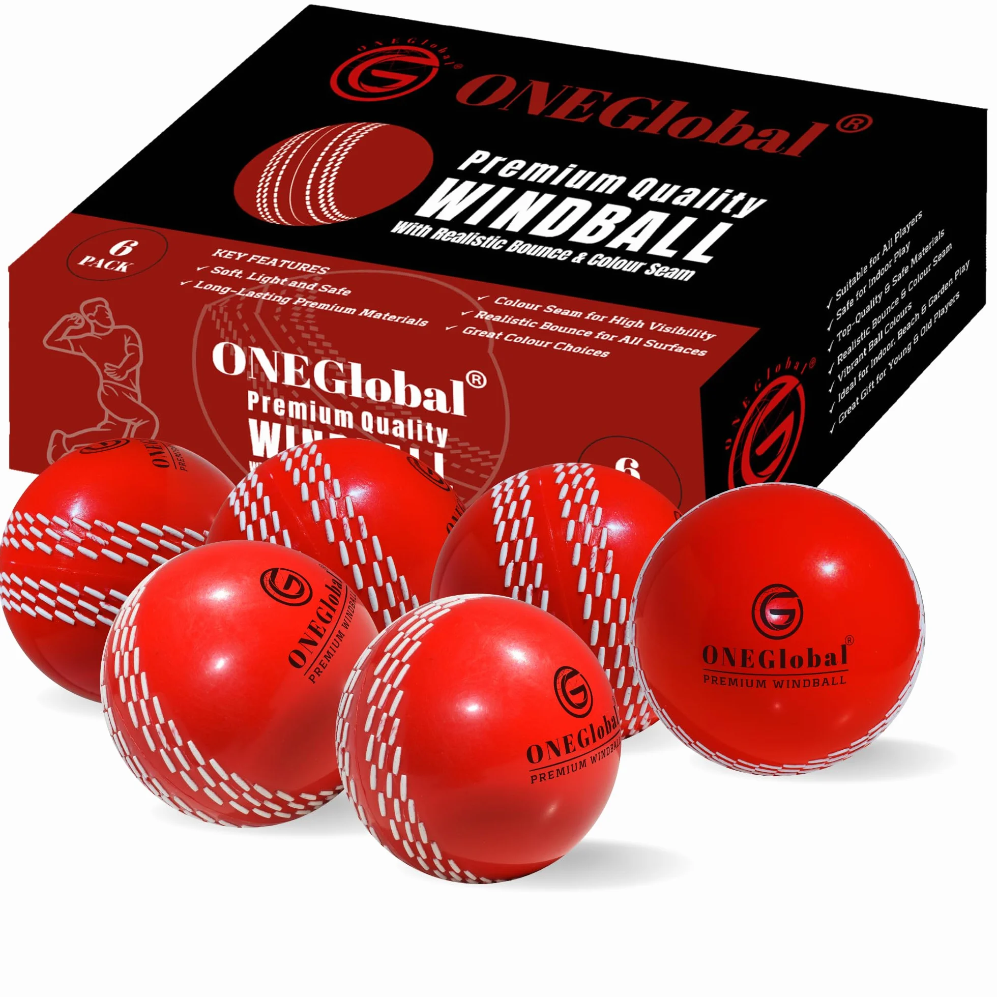 Palla da cricket morbida materiali durevoli cuciture colorate realistiche rimbalzo altalena allenamento all'aperto e al chiuso