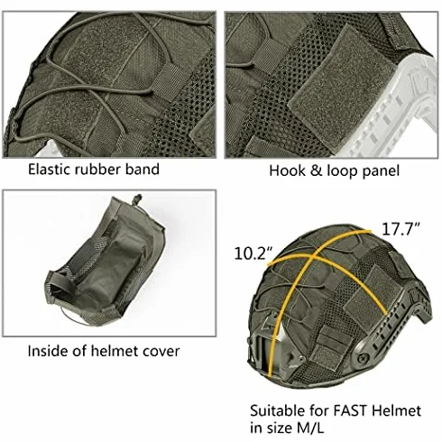 IDOGEAR Custodia Tattica per Casco Rapido Copertura Multi-camo 500D Nylon M/L Airsoft Paintball Caccia Tiro