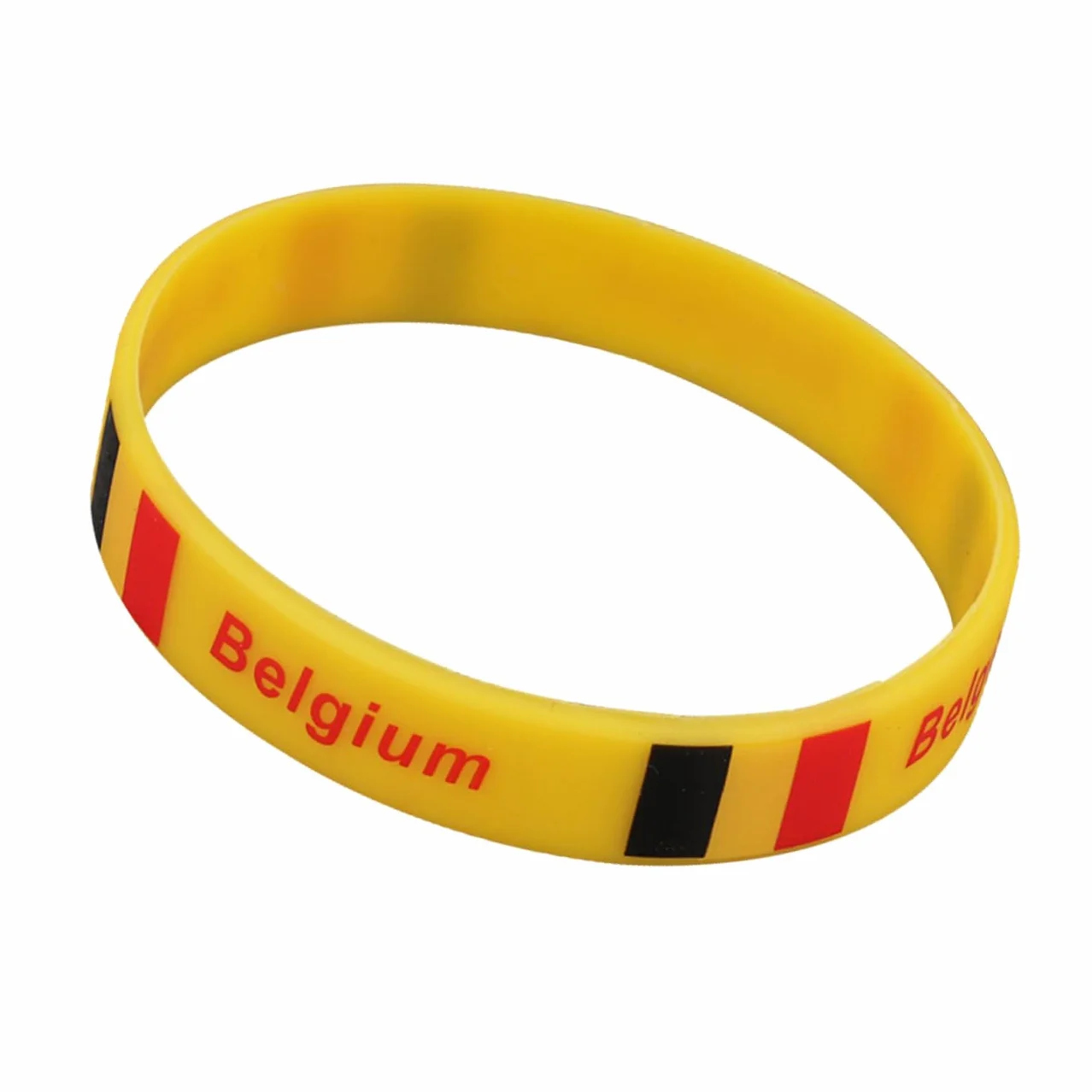 Sosoport Silicone Braccialetto Bandiera Belgio Unisex per Eventi Sportivi Nazionali
