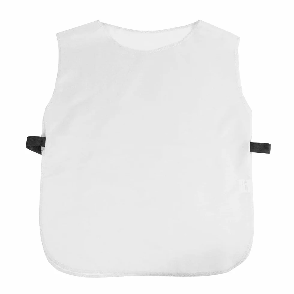 Pettorina fratino polyester 5 Pezzi calcio calcetto Taglia unica bianco