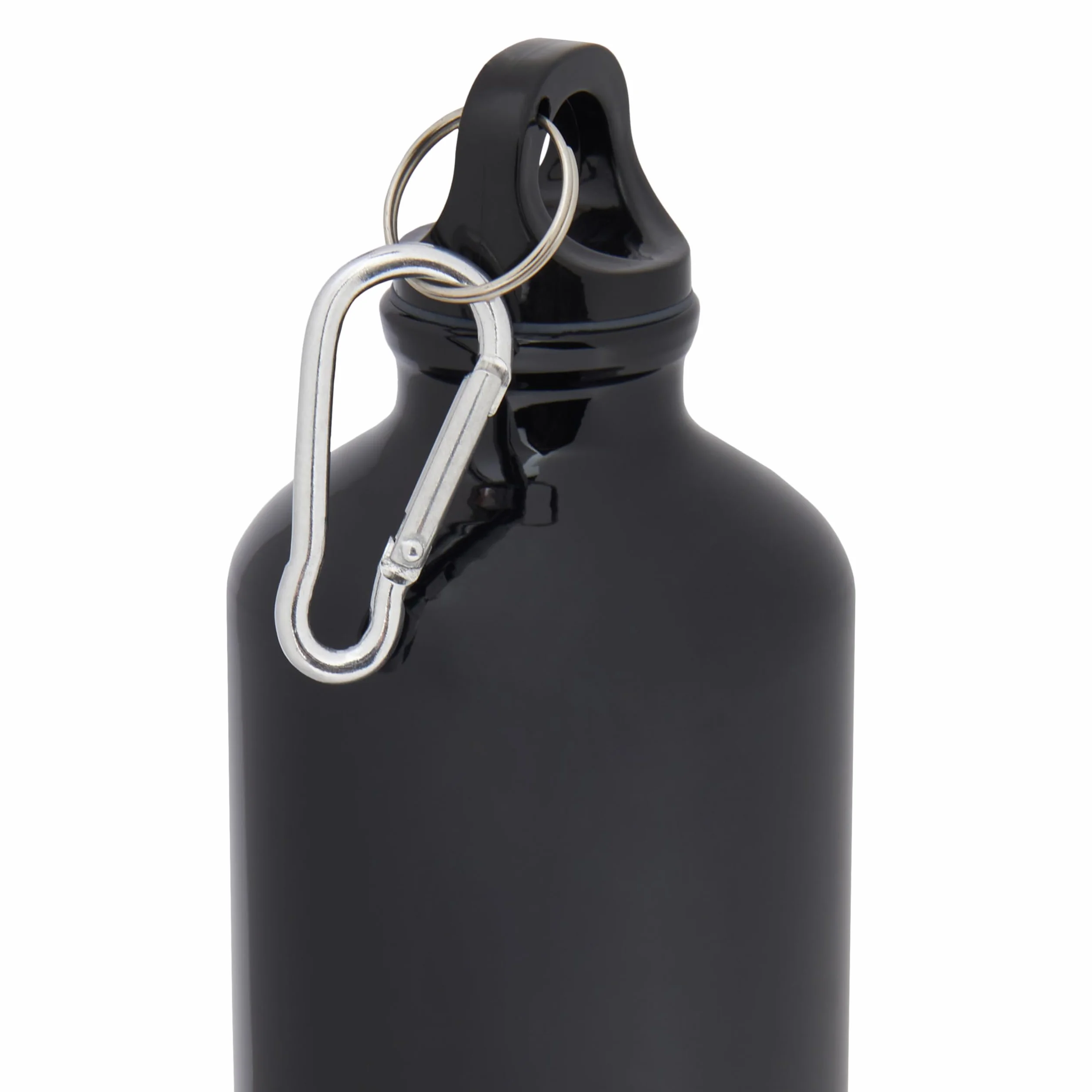 AC Milan - Borraccia in alluminio con moschettone - Crest Monochrome Red - 750 ml - Per tutti i Tifosi Rossoneri- Prodotto Ufficiale Ac Milan