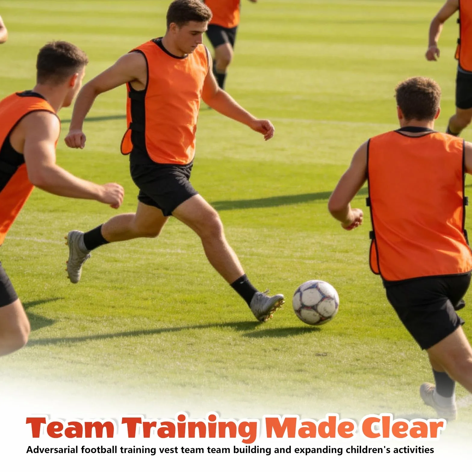 PORFOYO Set di canottiere da calcio 12 pezzi, gilet da allenamento traspirante senza maniche