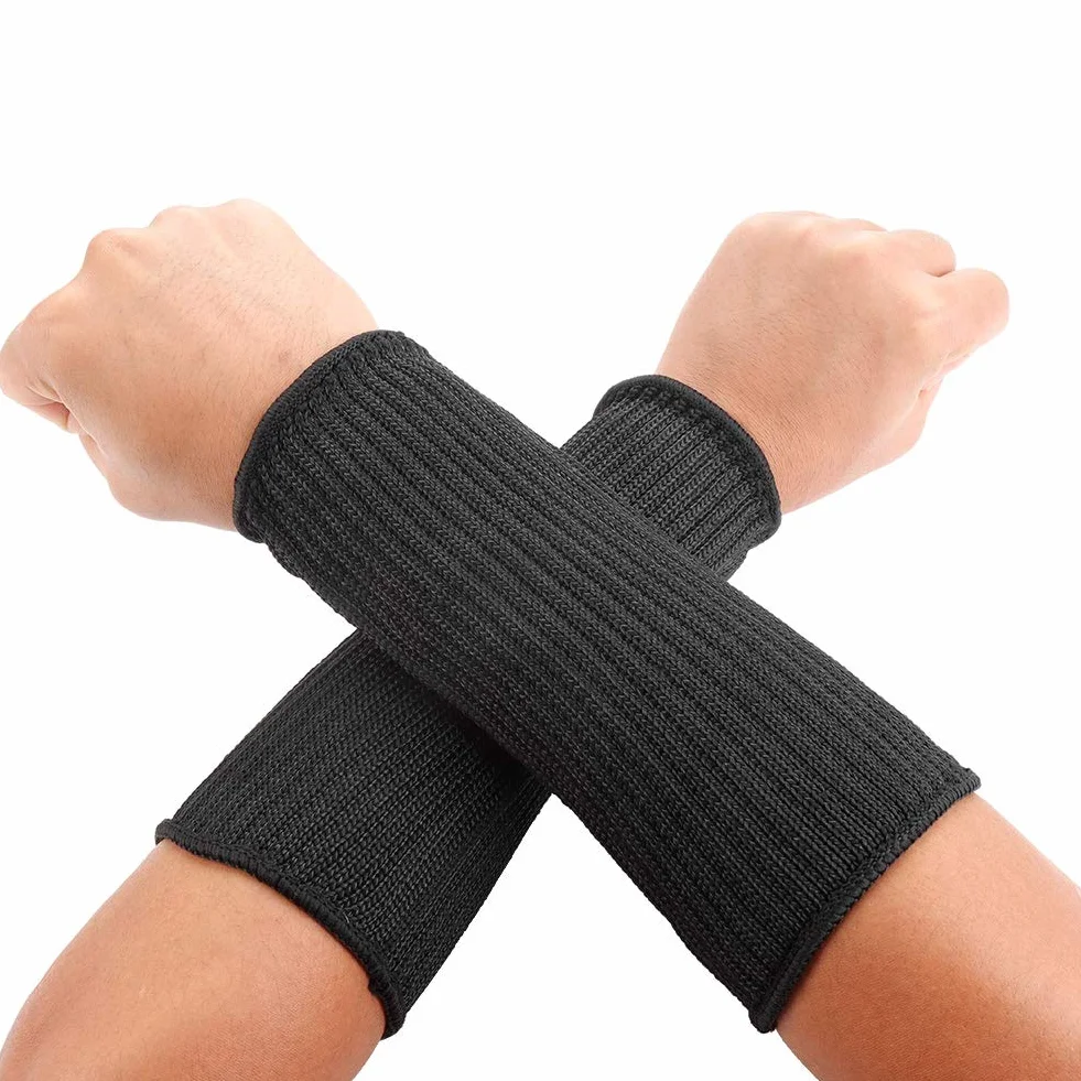 Protezioni per Avambraccio in Filo di Acciaio Inossidabile No. 10 22cm, Maniche Resistenti al Taglio 1 Paio