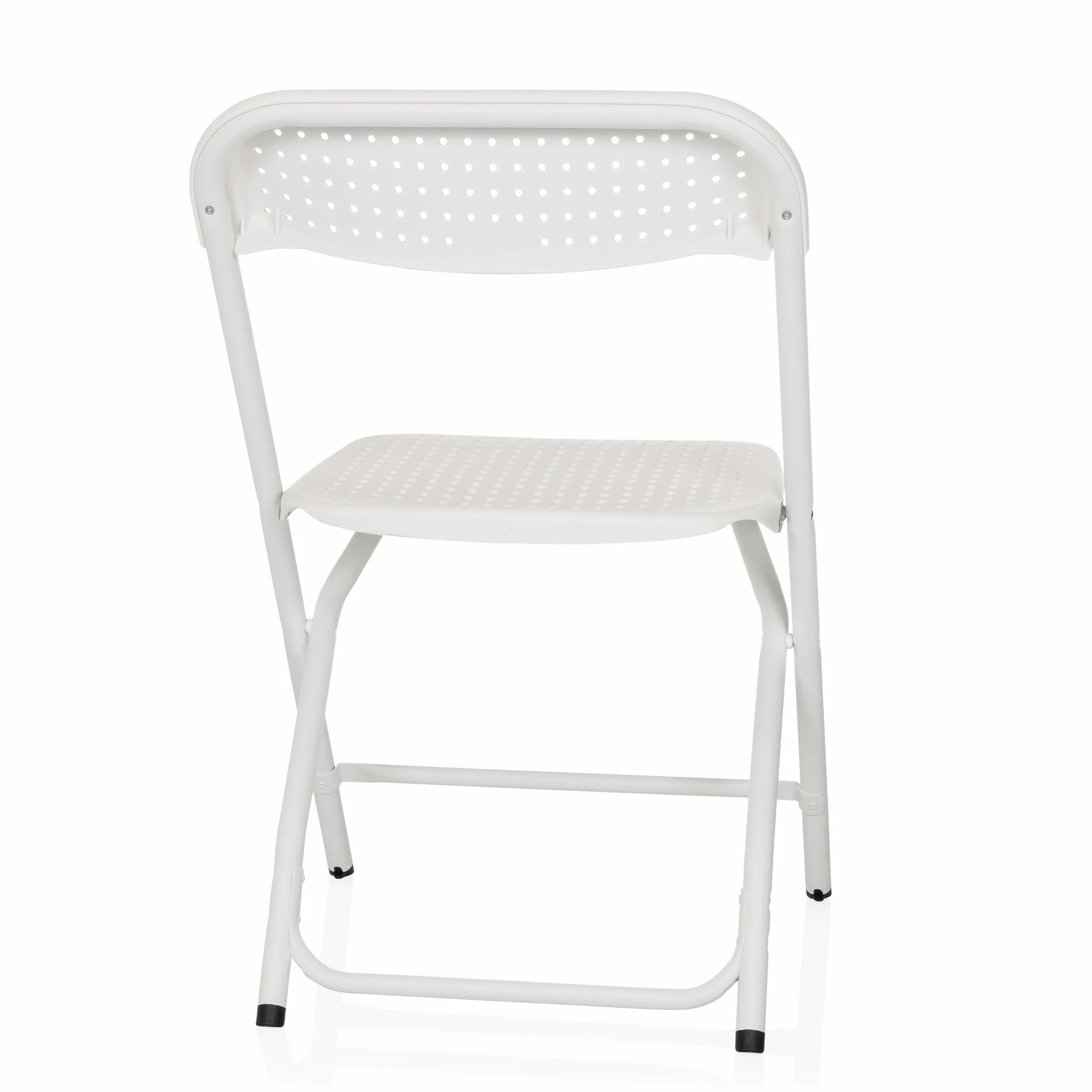 HJH Office Sedia Pieghevole TUDELA XXL PRO W, Bianca, Moderno, Pieghevole, Portatile, 250 kg, Plastica, Ideale per Pranzo, Esterno, Pieghevole, Leggero, Risparmio di Spazio
