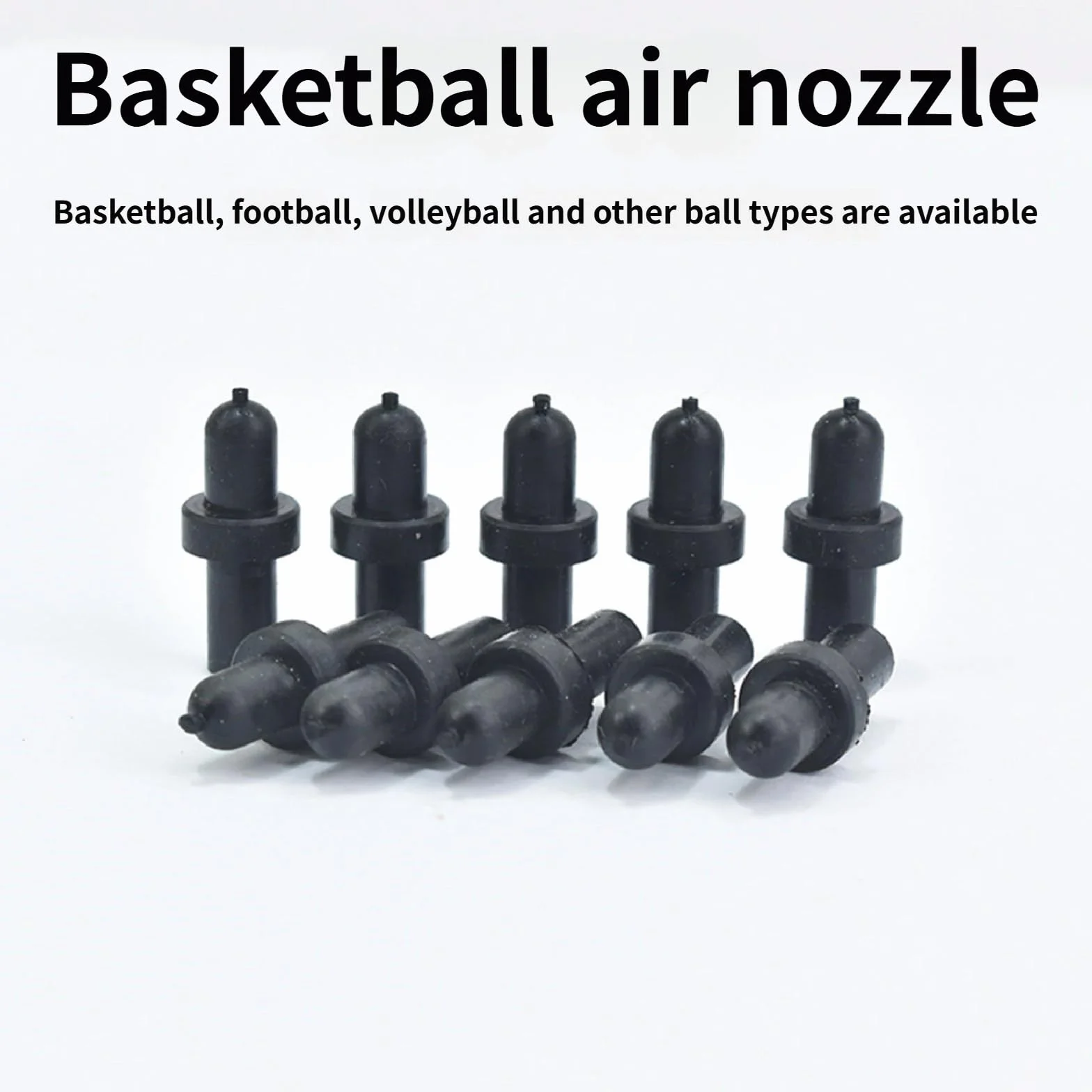 Set di valvole di ricambio in gomma per pallacanestro, calcio, pallavolo