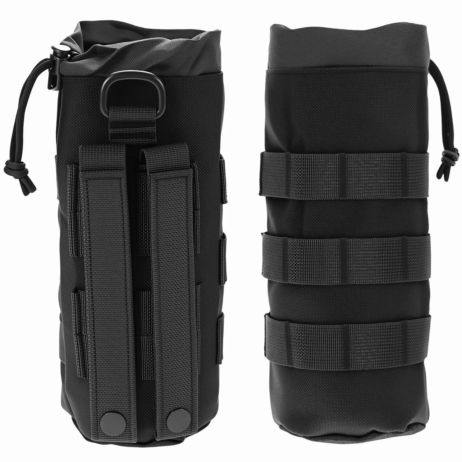 Borsa Porta Borraccia Tattica 2 Pezzi QWORK 24x10 cm Resistente all'Acqua per Escursionismo Ciclismo Sport All'aperto