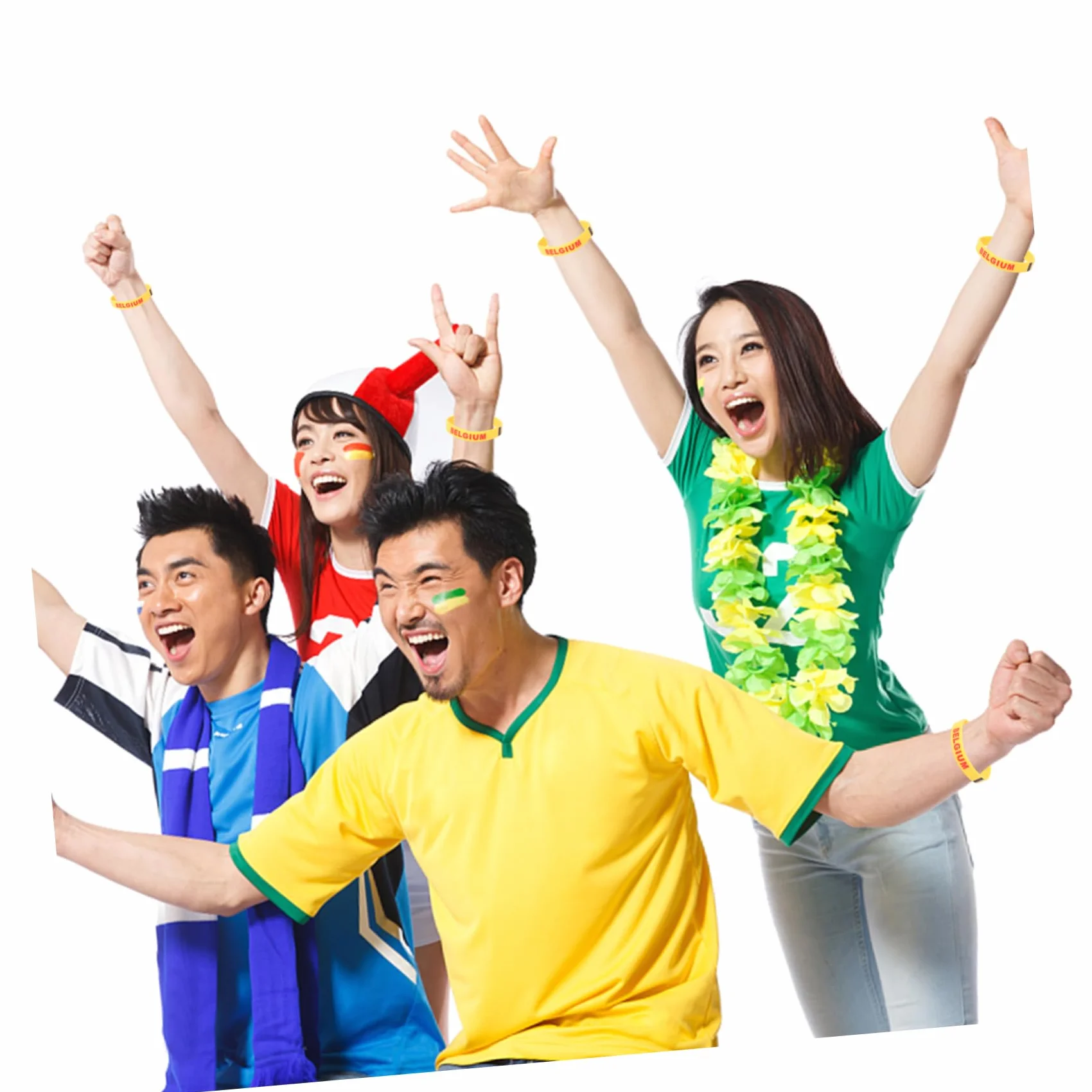 Sosoport Silicone Braccialetto Bandiera Belgio Unisex per Eventi Sportivi Nazionali