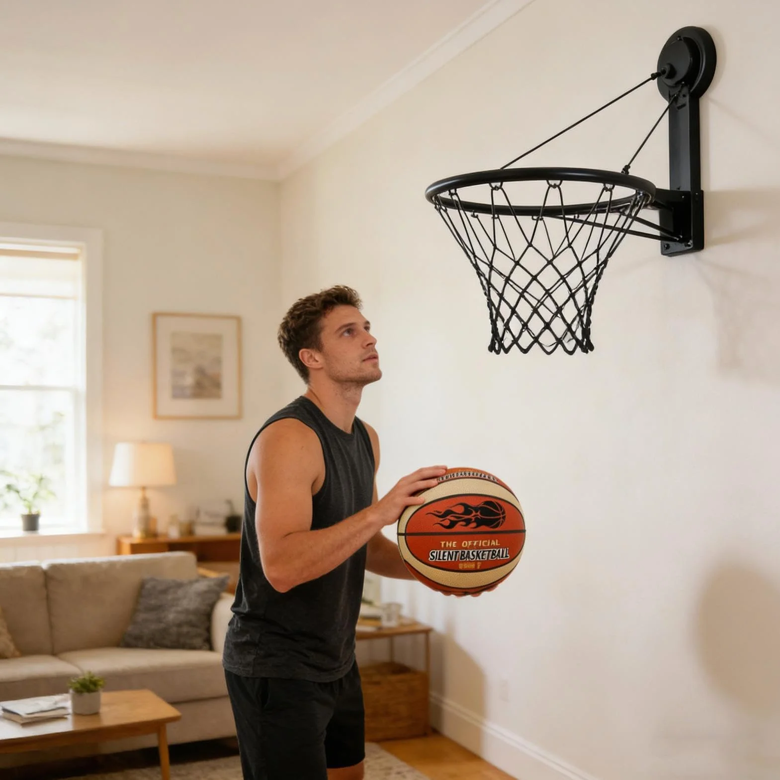 Generico Pallone Da Pallacanestro Senz'Aria - Palla da Pratica Silenziosa | Palla da Basket Senza Aria per Allenamento in Interni,Per Ragazzi Bambini E Adolescenti Per Sport E Giochi In Casa E