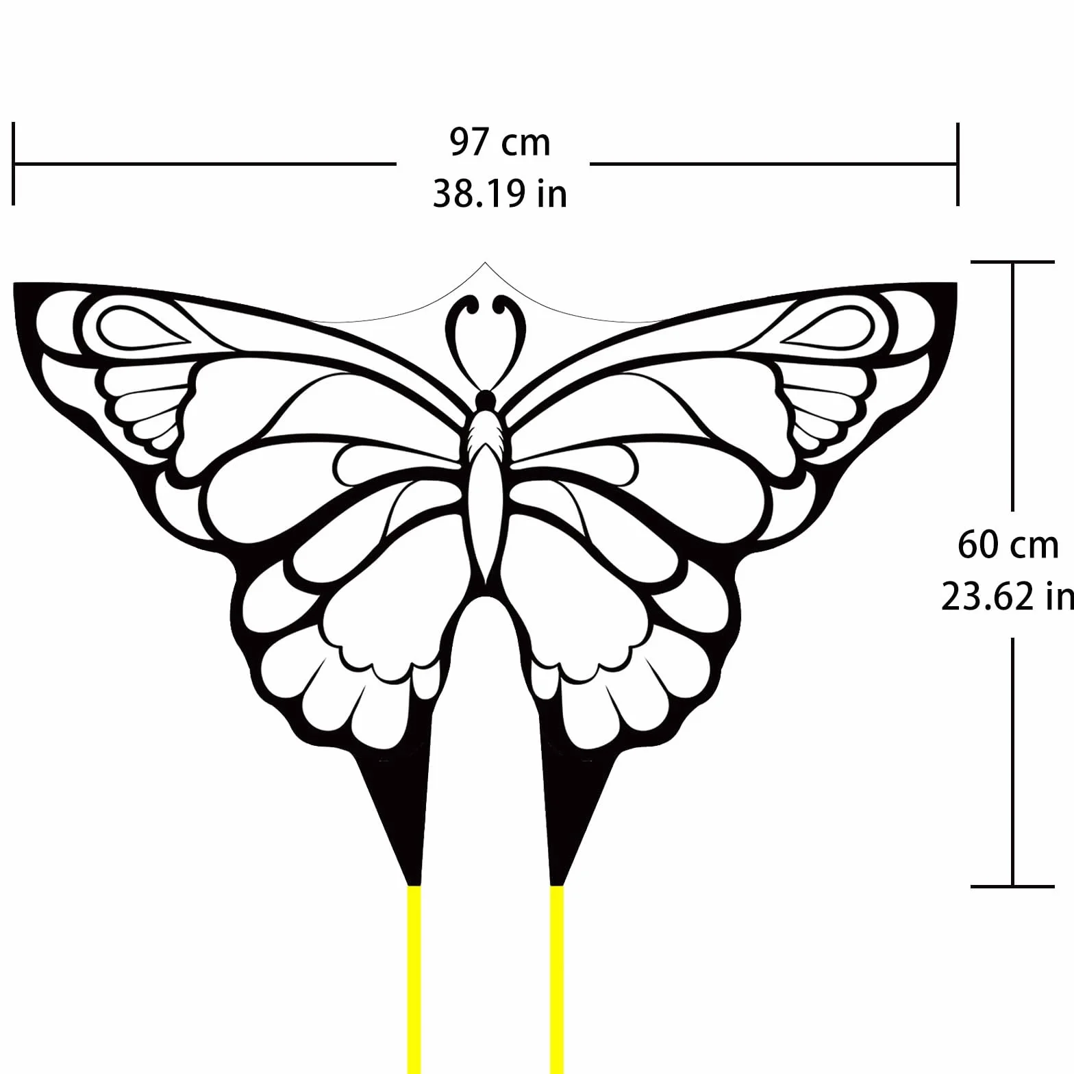 Butterfly Kite Aquilone per Bambini e Adulti Facile da Volare