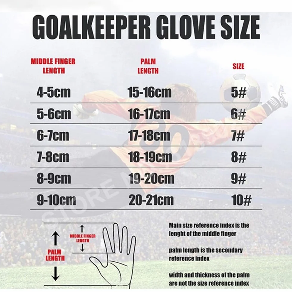 Guanti da portiere di calcio con presa forte antiscivolo e ventilazione per adulti e bambini