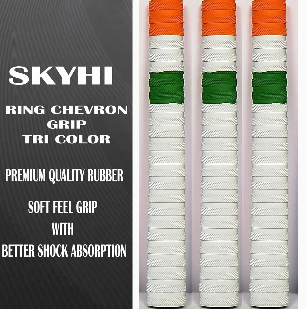 Skyhi Confezione da 3 impugnature per mazza da cricket in gomma, assorbimento urti