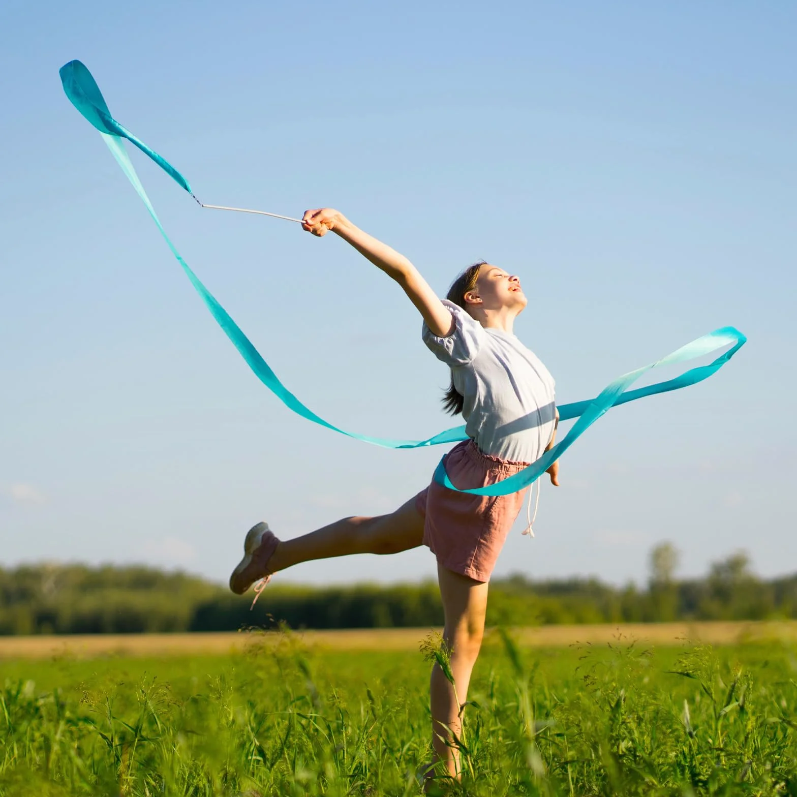 sourcing map Nastro da danza per ginnastica con bastoncini, decorazioni feste compleanno carnevale