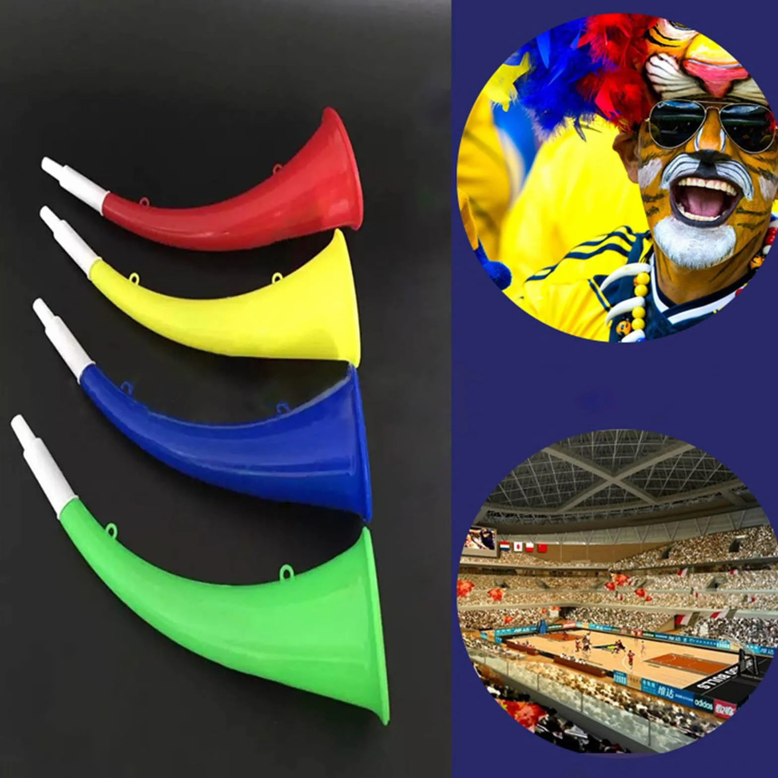 Vuvuzela Fan Cheer Horn Stadio Horn Noise Maker Tromba per tifo Calcio tifo tifosi all'aperto