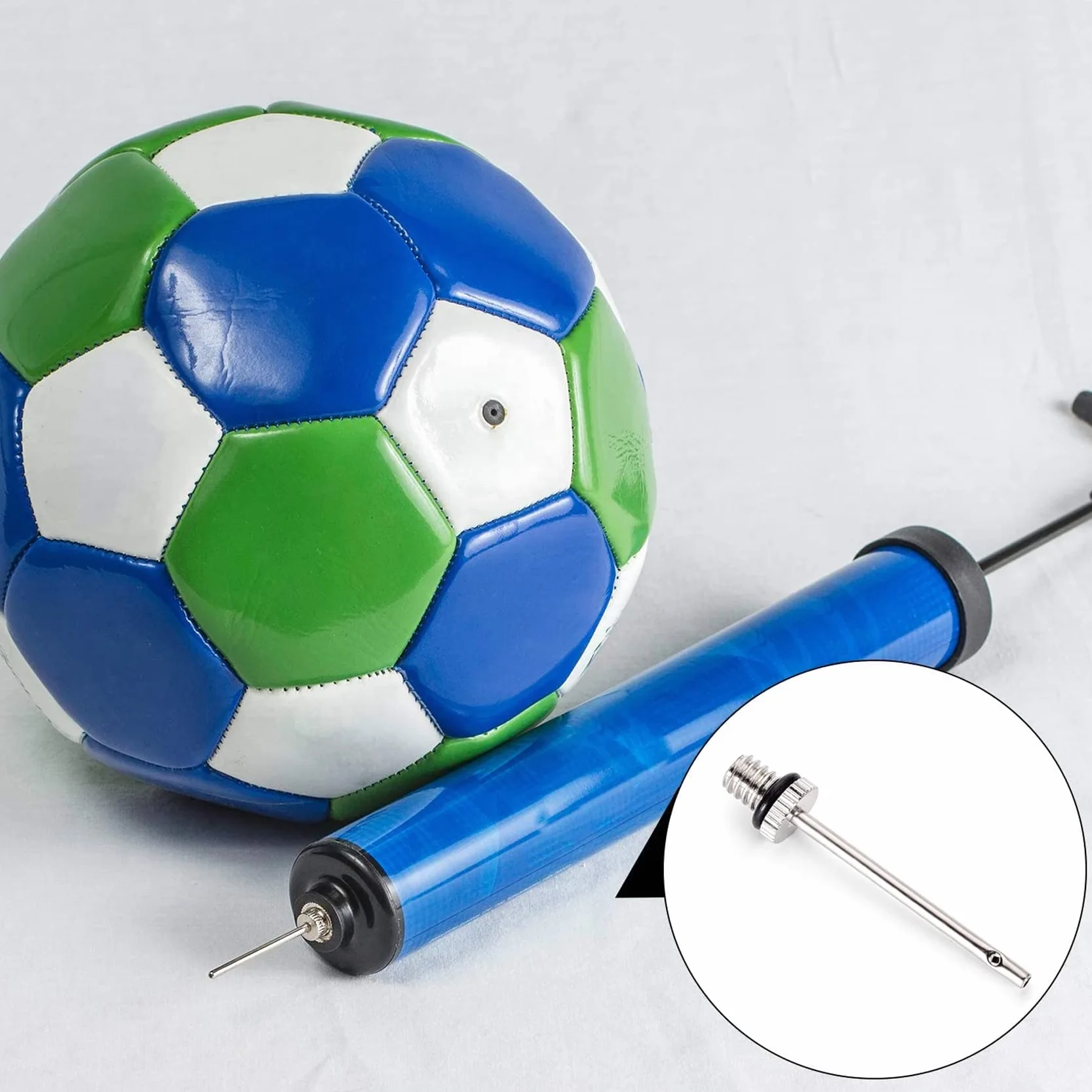 Aghi per Pompe ad Aria in Acciaio Inossidabile 10 Pezzi per Gonfiare Palloni Sportivi Argento