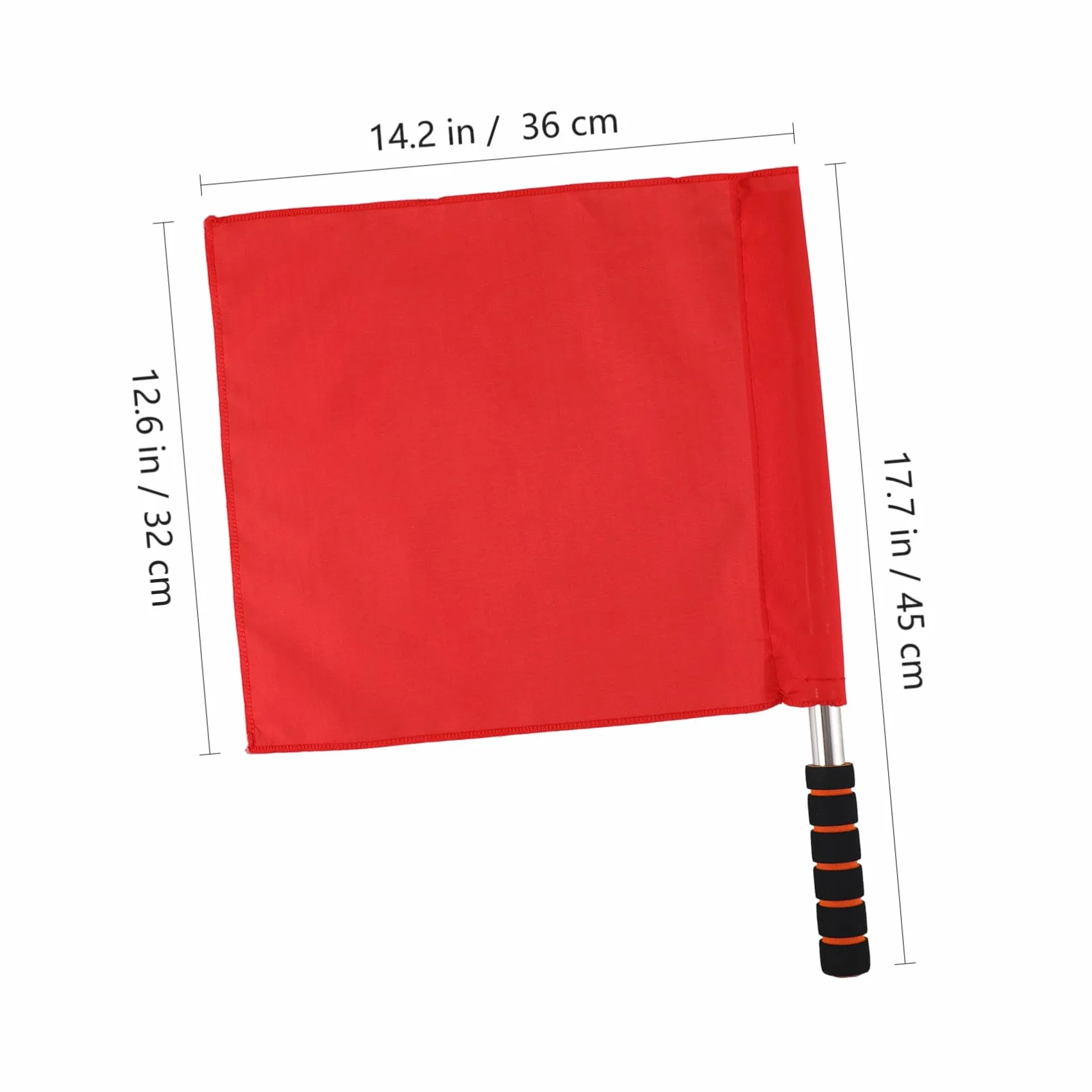 Anneome 4pcs Bandiera Arbitro In Acciaio Inox Bandiere Di Segnalazione Giallo Rosso Verde Bianco per Partite Sportive Bandiera Di Comando Leggermente Progettato con Albero In Acciaio Inox
