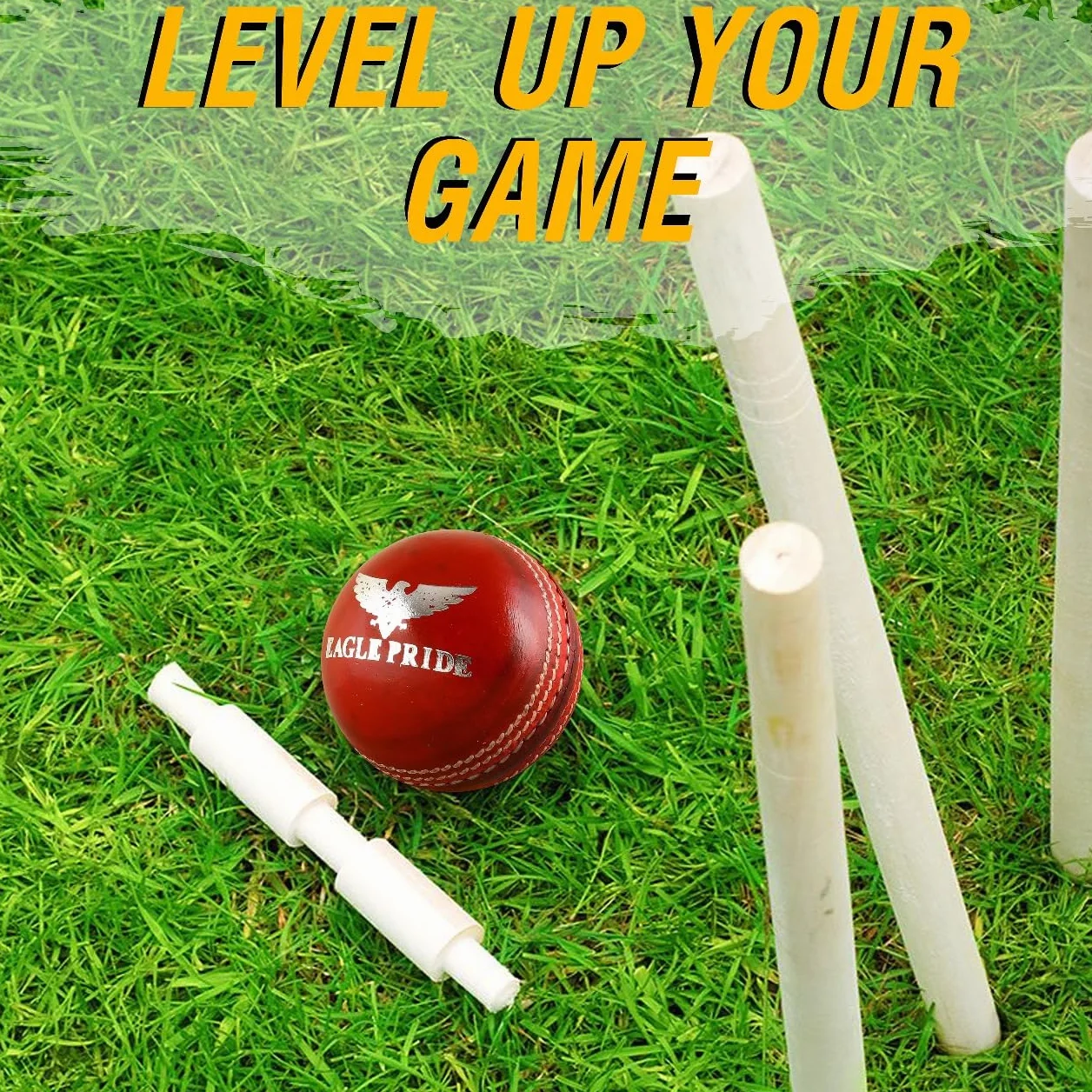 Eagle Pride Palline da cricket in pelle cucita a mano County Crown Match Balls 156 g