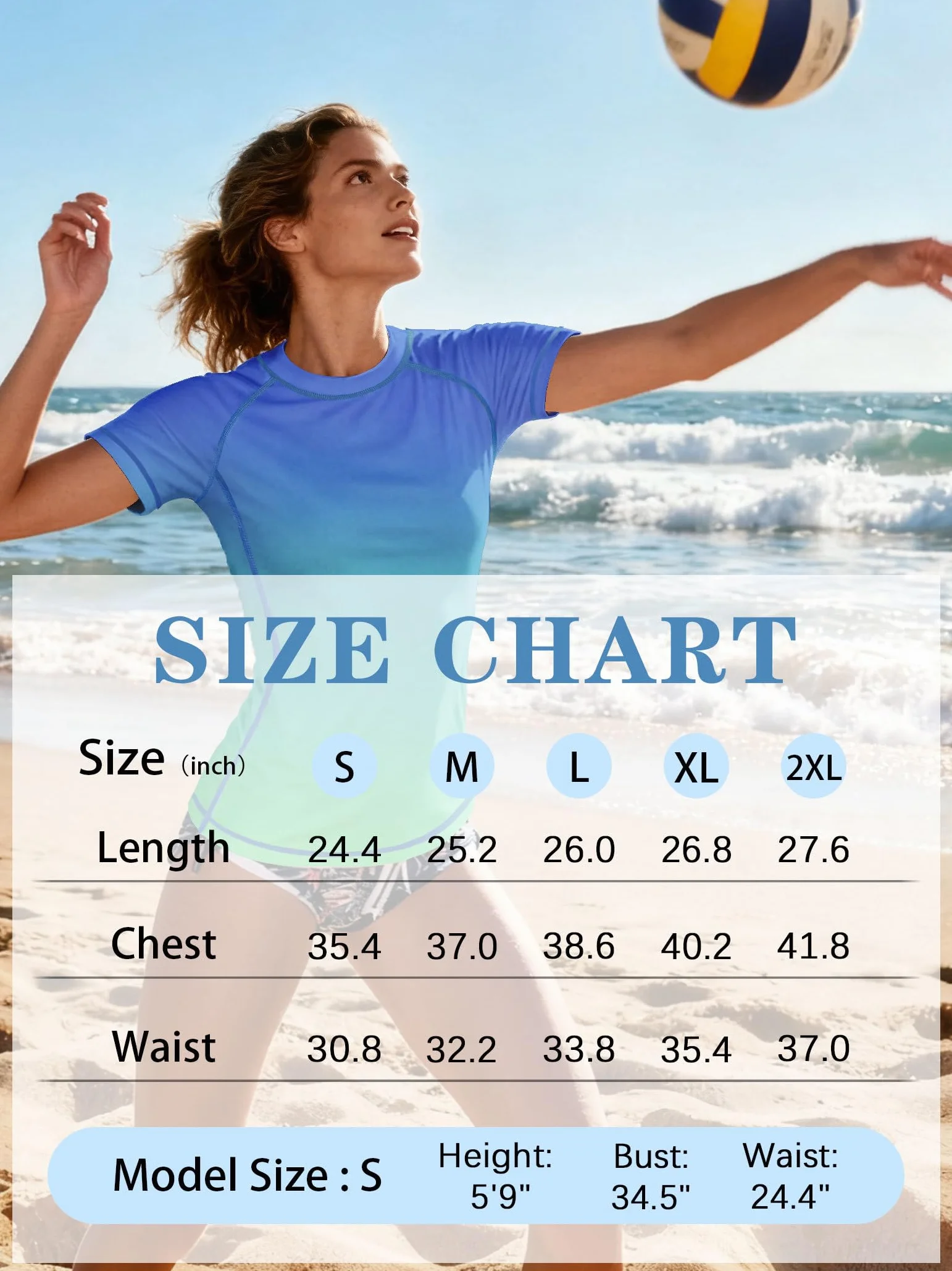 ANGEL CITIZ Maglia da Bagno Donna Maniche Corte, Rash Guard Asciugatura Rapida, Maglietta Mare Anti UV UPF 50+, Costume da Bagno Modesto S-XXL