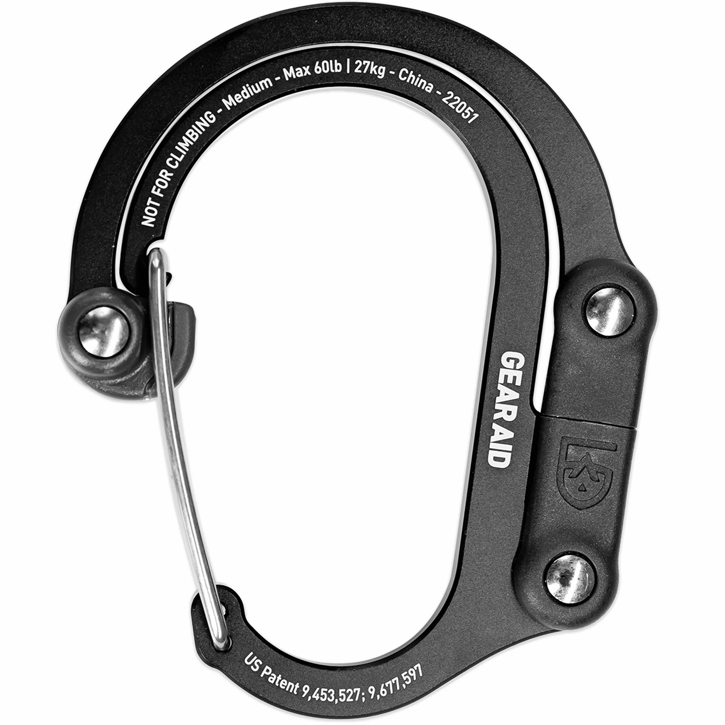 GEAR AID HEROCLIP Moschettone girevole 360° gancio medio campeggio zaino