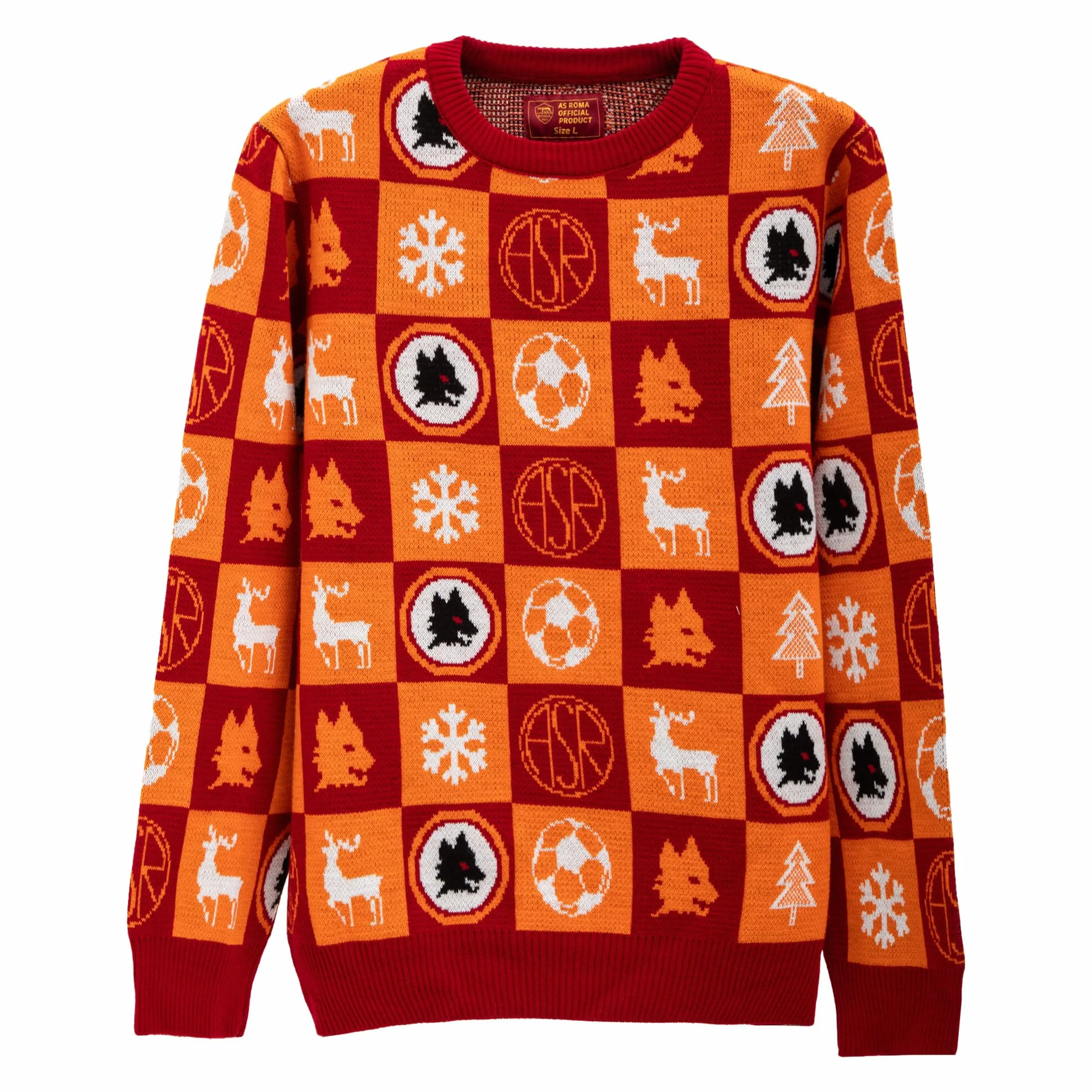 AS Roma Maglione Natale, Unisex-Adulto