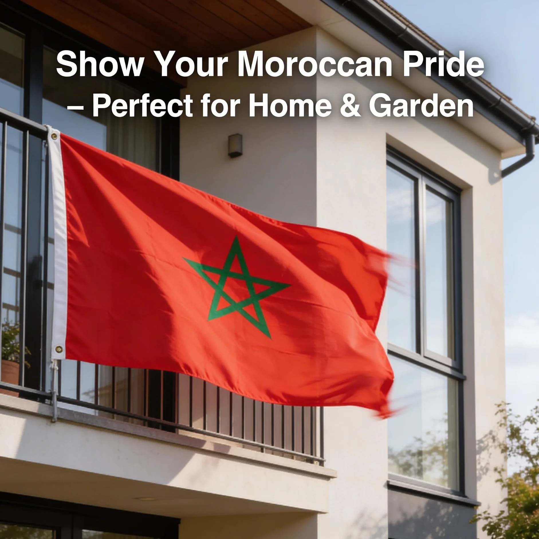 SHATCHI Grande 150 x 90 cm Bandiera nazionale del Marocco Marocco, tessuto di poliestere in ottone, occhielli per la Coppa del Mondo FIFA Football Rugby Sport sostenitore