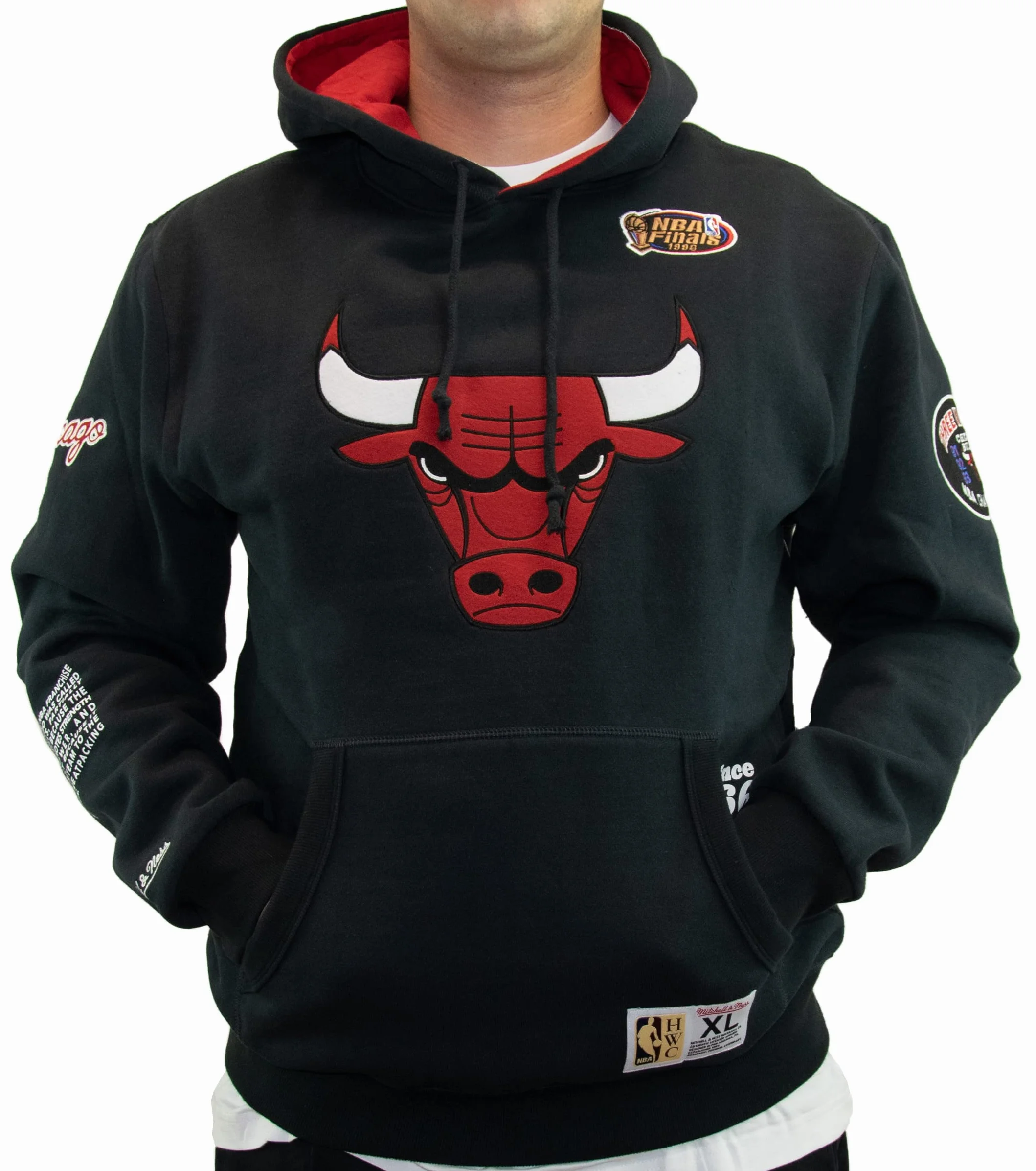 Mitchell & Ness Felpa con Cappuccio NCAA Team Origins University del North Carolina per Unisex