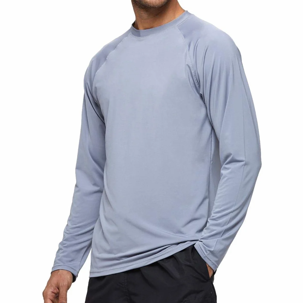 Arcweg Rashguard Mare Surf Uomo Maniche Lunghe Protezione Solare UV UPF 50+ Asciugatura Veloce Maglia Anti UV Pescs Stile Sciolto Elastica Maglietta Piscina