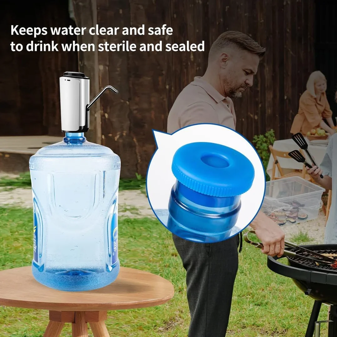 Tappi di Ricambio per Bottiglia d'Acqua in Silicone, Anti-fuoriuscita, 5 Galloni, Blu