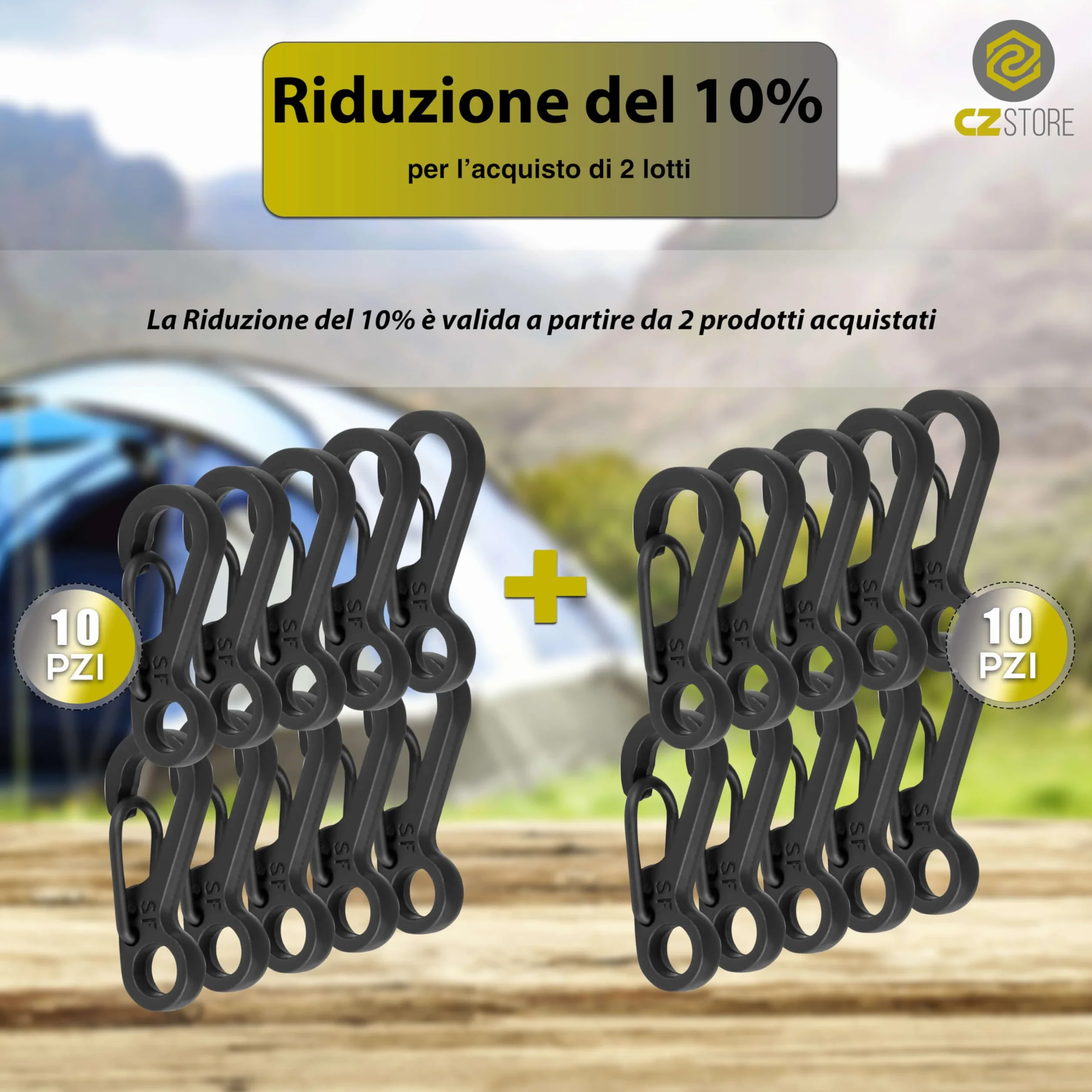 Moschettoni Lega Zinco 15kg Portachiavi Escursionismo Arrampicata Viaggio