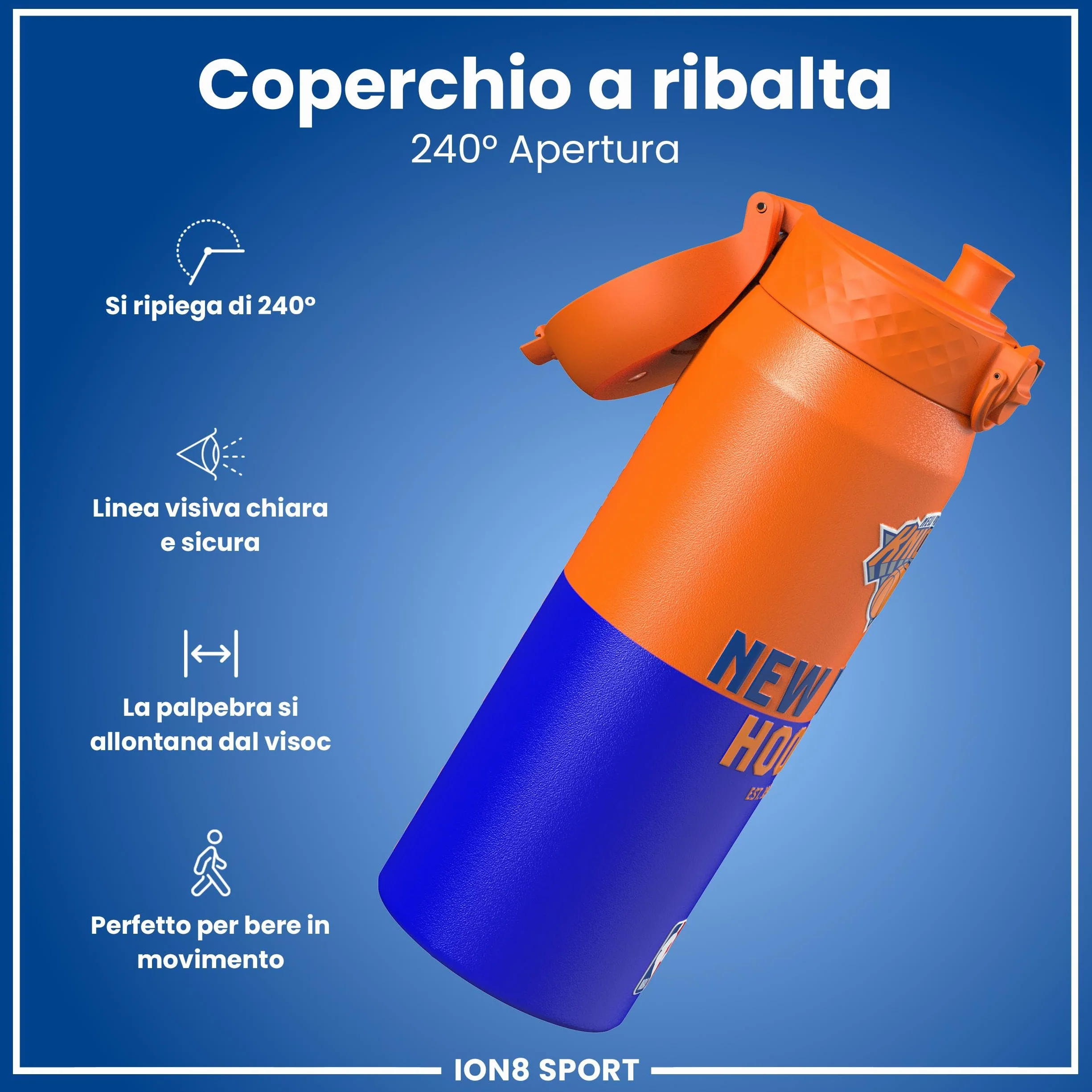 NBA Borraccia, a Prova di Perdite, Facile da Aprire