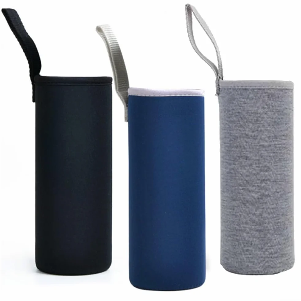 Fodera termica in neoprene per bottiglia d'acqua 1000 ml nero