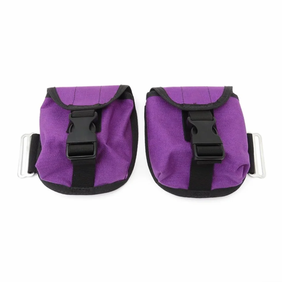 Tasche per pesi con fibbia di localizzazione per immersioni subacquee e snorkeling blu