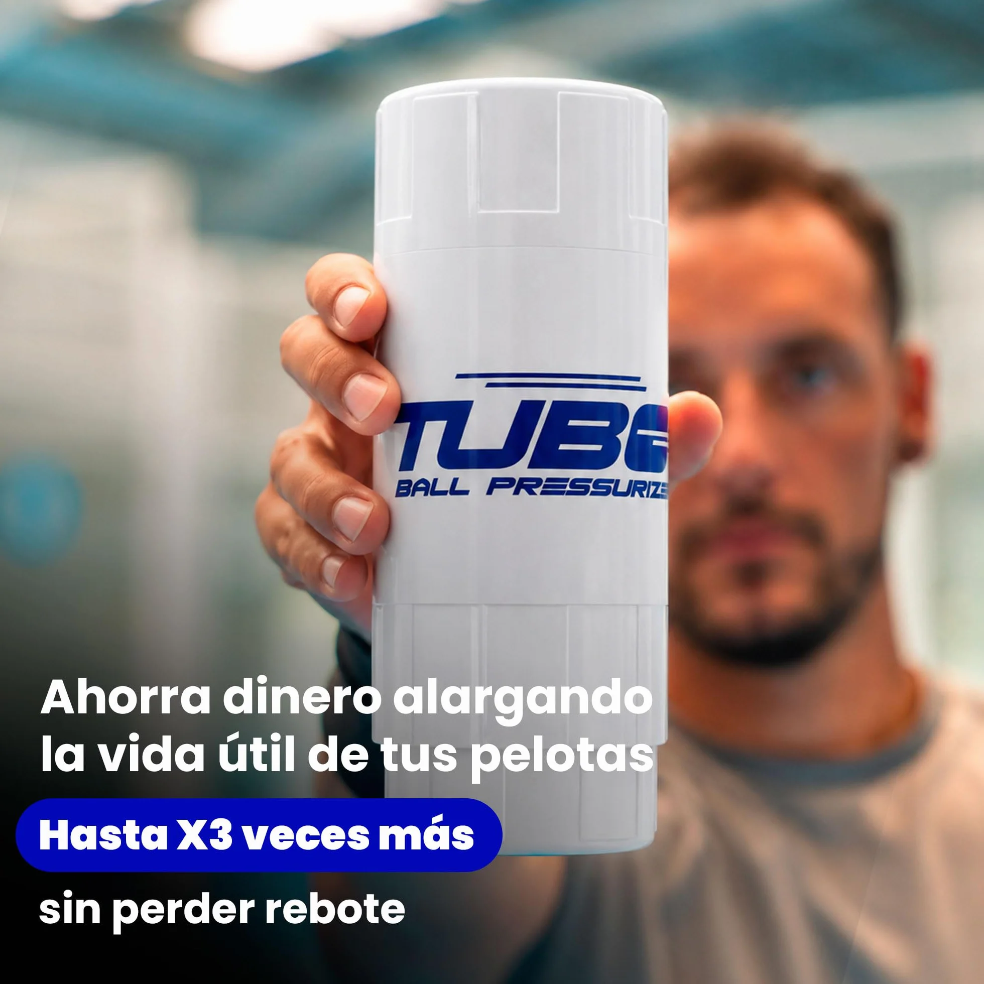 TUBOPLUS X3 Pressurizzatore per Palline da Padel e Tennis Contenitore Ermetico 3 Palline