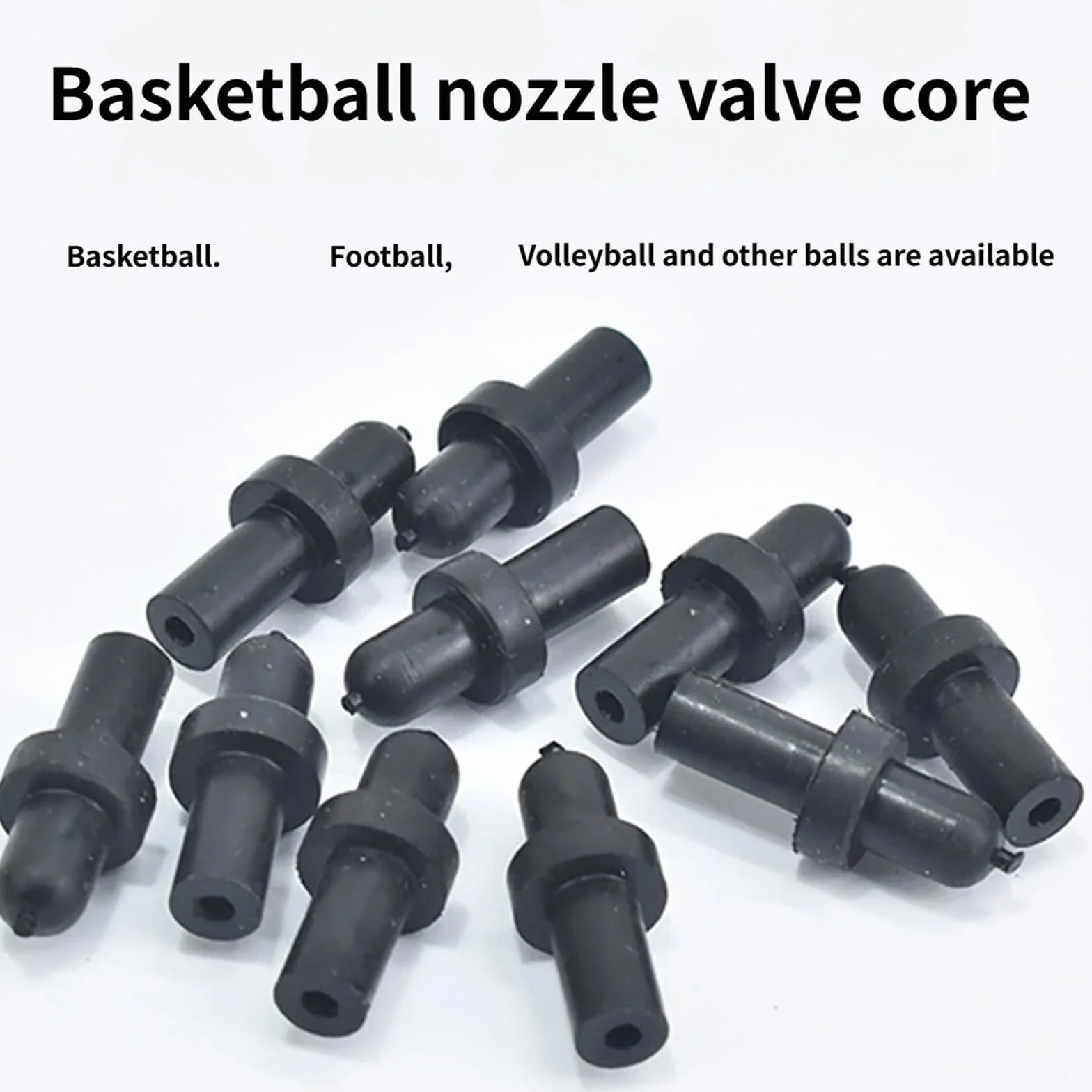 Set di valvole di ricambio in gomma per pallacanestro, calcio, pallavolo