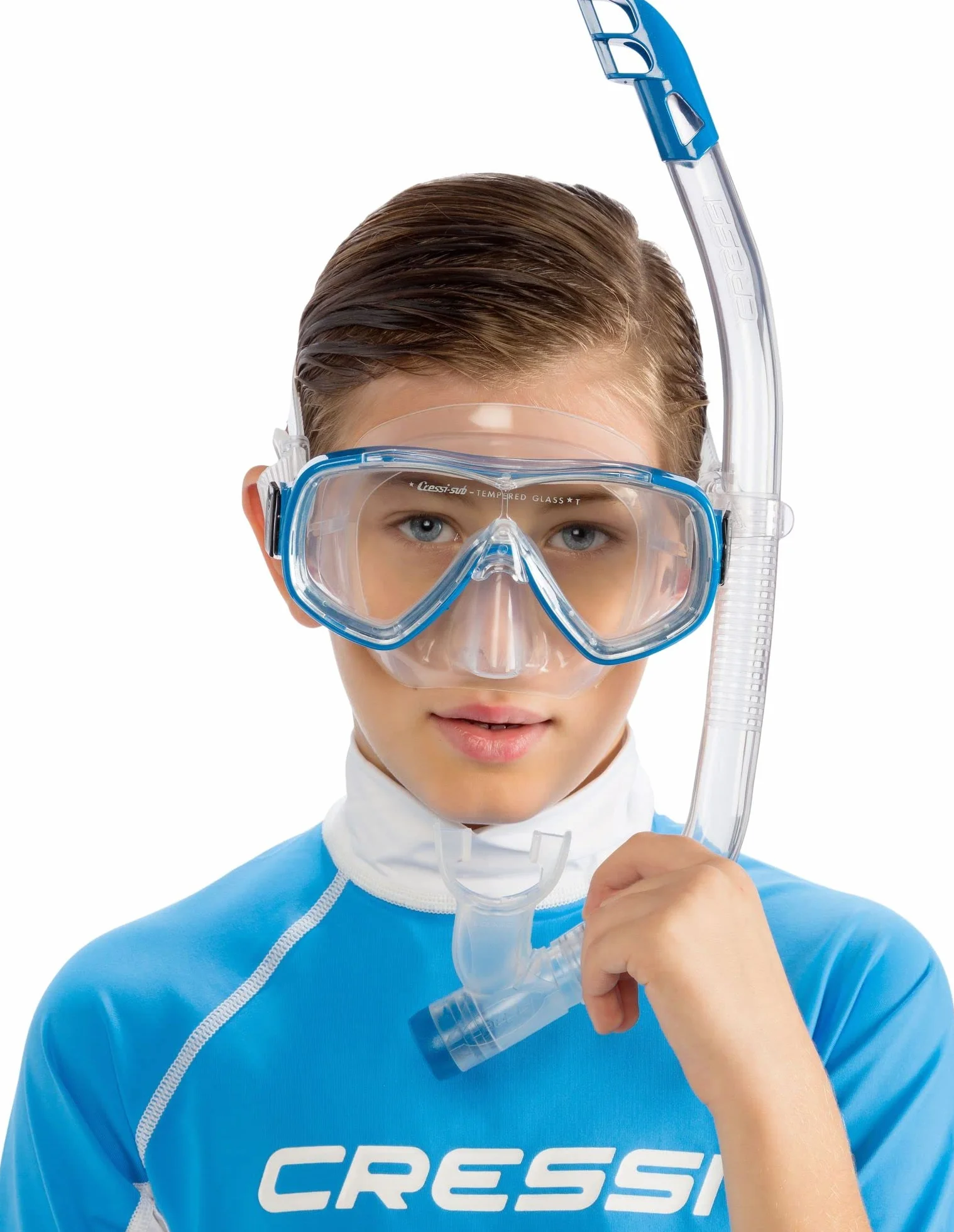 CRESSI Ondina Jr + Top Combo - Combo Set Junior Maschera Subacquea Ondina e Snorkel Top, 7/13 Anni